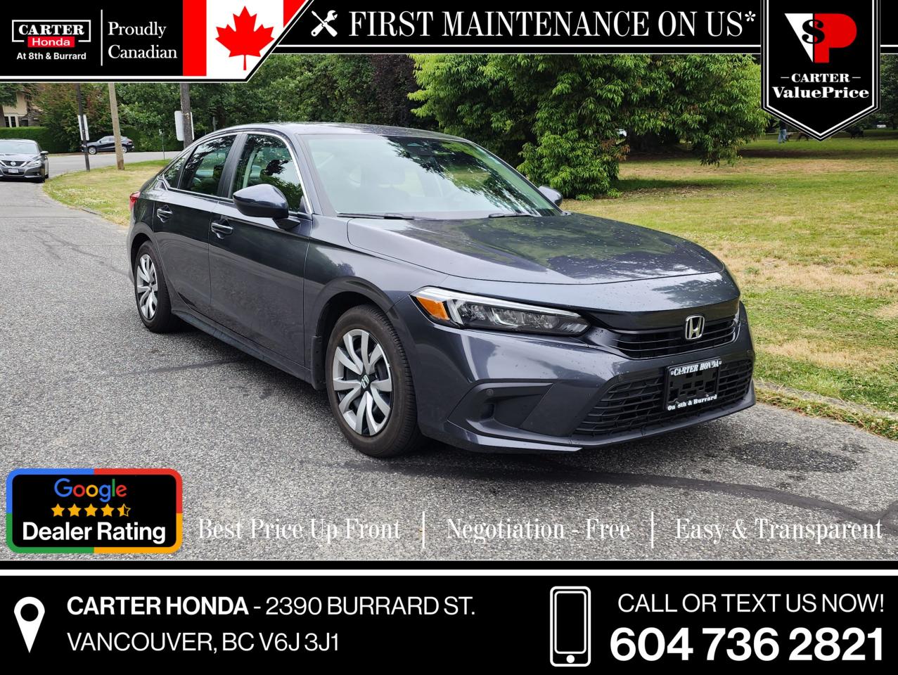 Used 2022 Honda Civic Sedan LX CVT for sale in Vancouver, BC