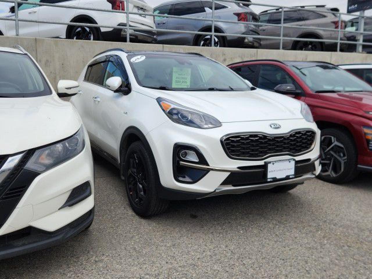 Used 2021 Kia Sportage EX Premium S ! Panoramic Sunroof, AWD, Heated Leather, Navigation, Lane Keep Assist and a Power Lift Gate ! for sale in Kelowna, BC