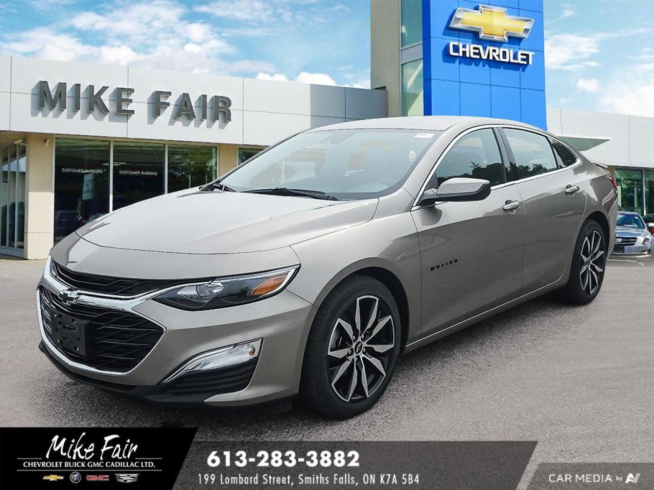 Used 2023 Chevrolet Malibu RS remote start,HD rear vision camera,safety assist,6 speaker system,rear seat reminder for sale in Smiths Falls, ON