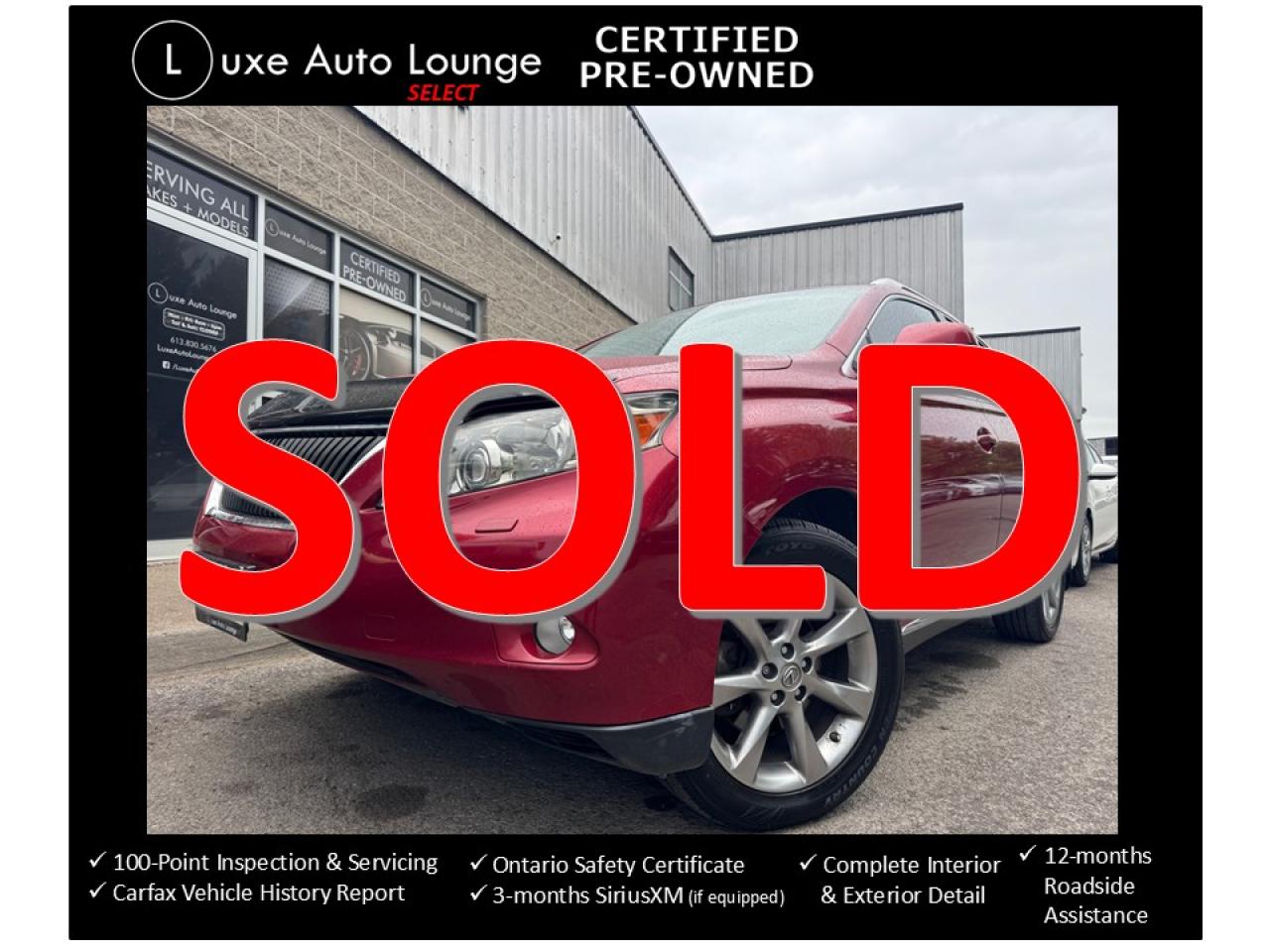 2011 Lexus RX 350 SPORT TRIM, SUROOF, NAV, RUST-PROOFED ANNUALLY!