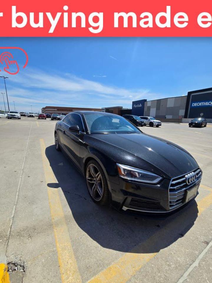 Used 2018 Audi A5 Progressiv AWD w/ Apple CarPlay, Heated Front Seats, Rearview Cam for sale in Toronto, ON