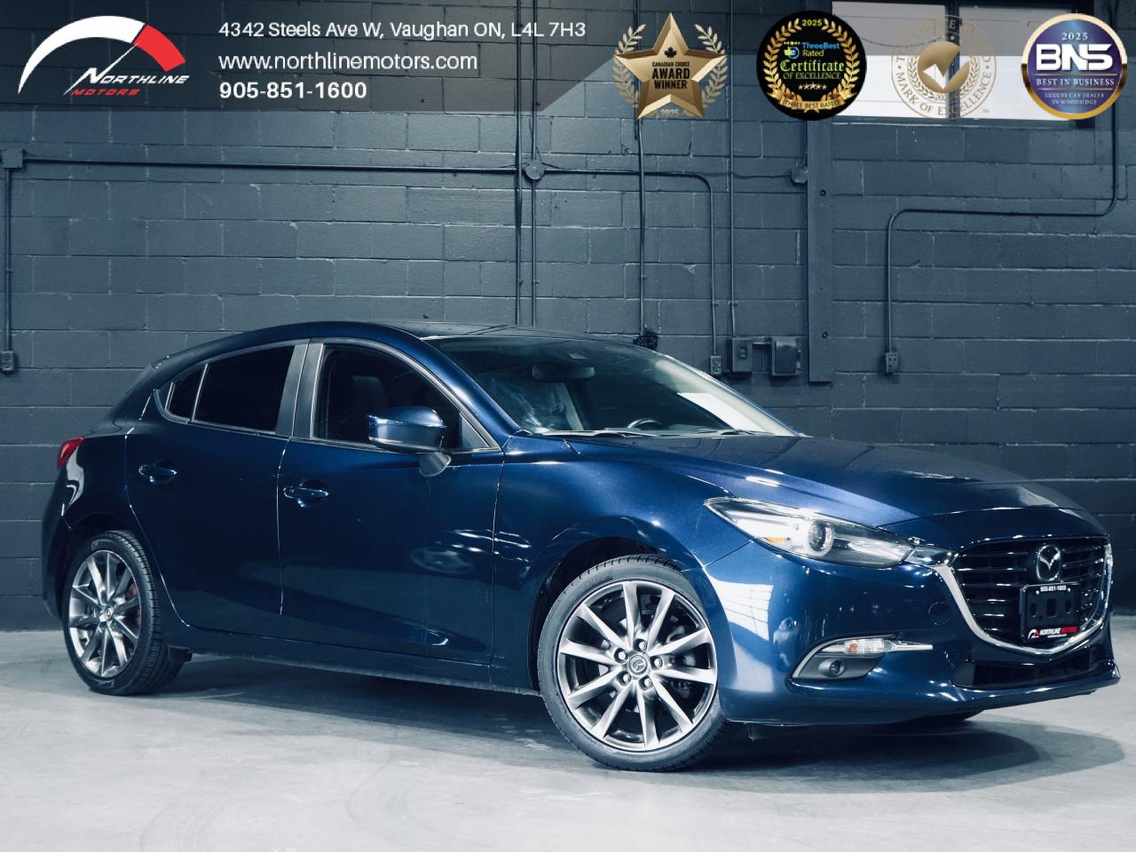 Used 2018 Mazda MAZDA3 Sport GT Auto/BOSE/ROOF/CAM/HUD/NAV/COLLISION AVOIDANCE for sale in Vaughan, ON