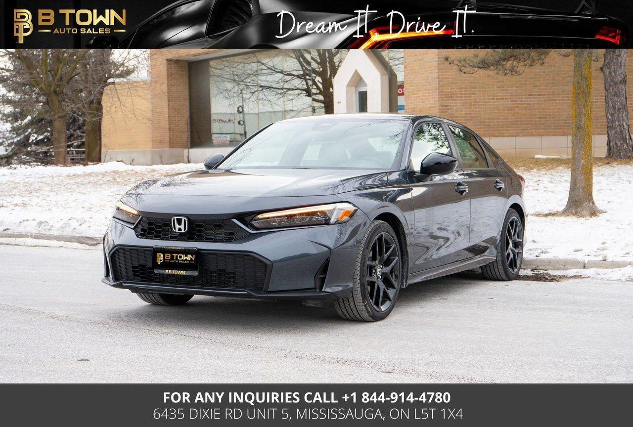 <meta charset=utf-8 />
<strong>2025 Honda Civic Sport Hybrid</strong>

<p style=text-align: justify;>Civic Sport blends sporty styling with fuel-efficient hybrid performance in a sleek, modern package. Powered by Honda’s advanced hybrid powertrain, it offers a smooth and responsive drive while helping you save at the pump. This trim includes a power sunroof, heated front seats, a digital driver display, dual-zone climate control, and a 9 touchscreen with Apple CarPlay and Android Auto. With features like a backup camera, remote start, blind spot monitoring, and Honda Sensing® safety technologies, the Civic Sport Hybrid delivers comfort, tech, and efficiency—all in one sharp-looking sedan.




HST and licensing will be extra

* $999 Financing fee conditions may apply*



Financing Available at as low as 6.99% O.A.C



We approve everyone-good bad credit, newcomers, students.



Previously declined by bank ? No problem !!



Let the experienced professionals handle your credit application.

<meta charset=utf-8 />
Apply for pre-approval today !!



At B TOWN AUTO SALES we are not only Concerned about selling great used Vehicles at the most competitive prices at our new location 6435 DIXIE RD unit 5, MISSISSAUGA, ON L5T 1X4. We also believe in the importance of establishing a lifelong relationship with our clients which starts from the moment you walk-in to the dealership. We,re here for you every step of the way and aims to provide the most prominent, friendly and timely service with each experience you have with us. You can think of us as being like ‘YOUR FAMILY IN THE BUSINESS’ where you can always count on us to provide you with the best automotive care.