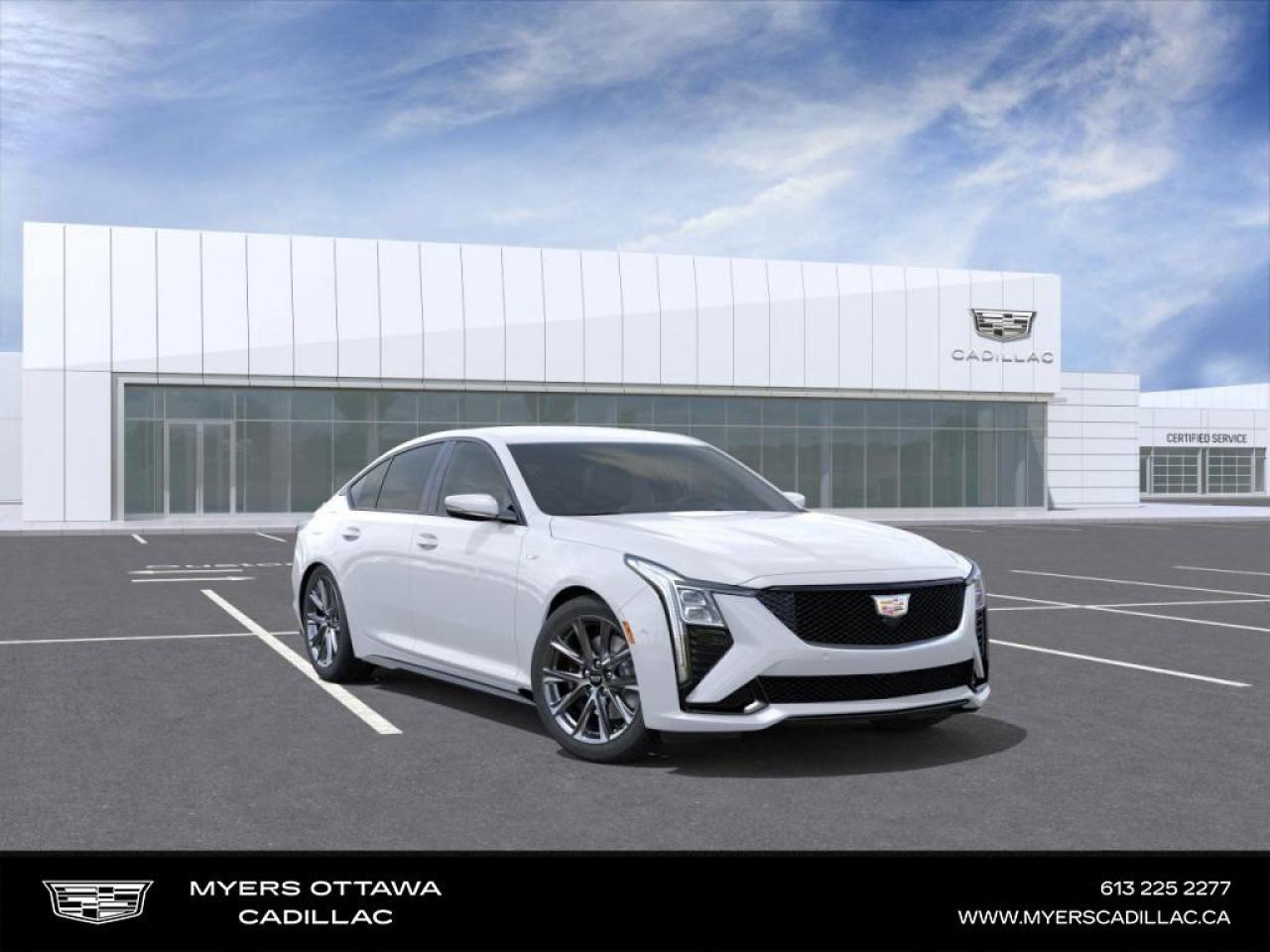 <br> <br>  This 2025 Cadillac CT5-V cements itself as a legendary sports sedan, thanks to its balanced handling and explosive acceleration. <br> <br>Cadillacs V-series high-performance lineup is led by the dynamically excellent and totally brutish 2025 CT5-V, which is one of the best among todays sports sedans. With an expertly tuned chassis and a fire-breathing powertrain, this CT5-V is guaranteed to spike your heartrate and raise the hair on your neck. Away from the racetrack, this CT5-V is perfectly livable, thanks to a luxurious interior loaded with advanced technology features.<br> <br> This summit white sedan  has an automatic transmission.<br><br> <br/> See dealer for details. <br> <br> o~o