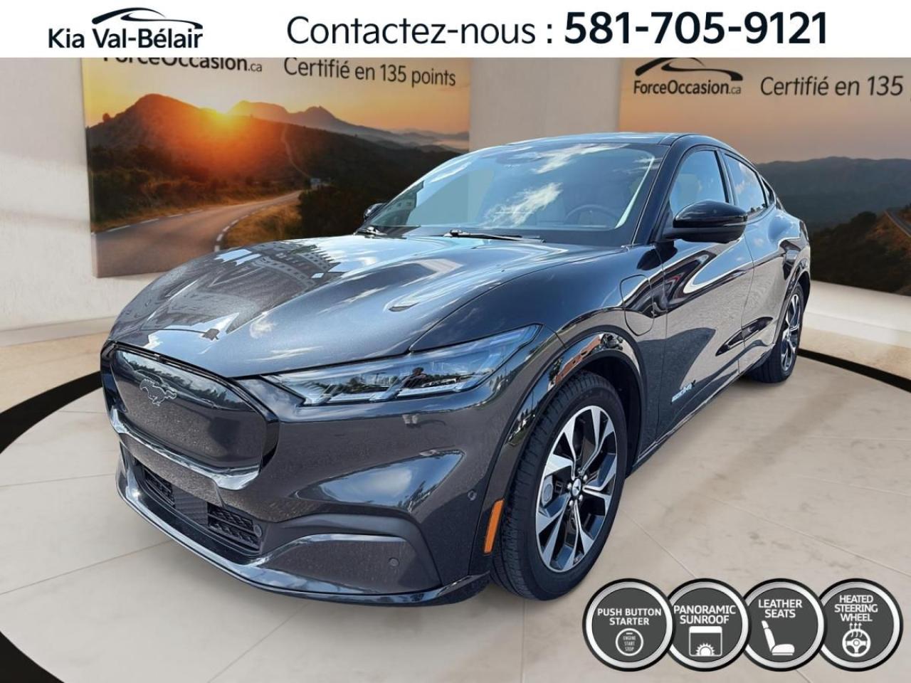 Used 2022 Ford Mustang Mach-E PREMIUM * AWD * 346HP * TOIT * CUIR * CAMERA * GPS for sale in Québec, QC