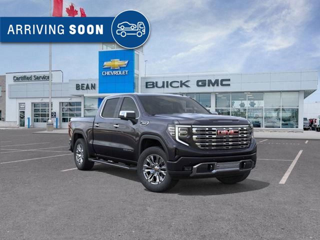 New 2025 GMC Sierra 1500 Denali 5.3L V8 WITH REMOTE START/ENTRY, SUNROOF, HEATED SEATS, HEATED STEERING WHEEL, VENTILATED SEATS, BOSE SPEAKERS, APPLE CARPLAY AND ANDROID AUTO for sale in Carleton Place, ON