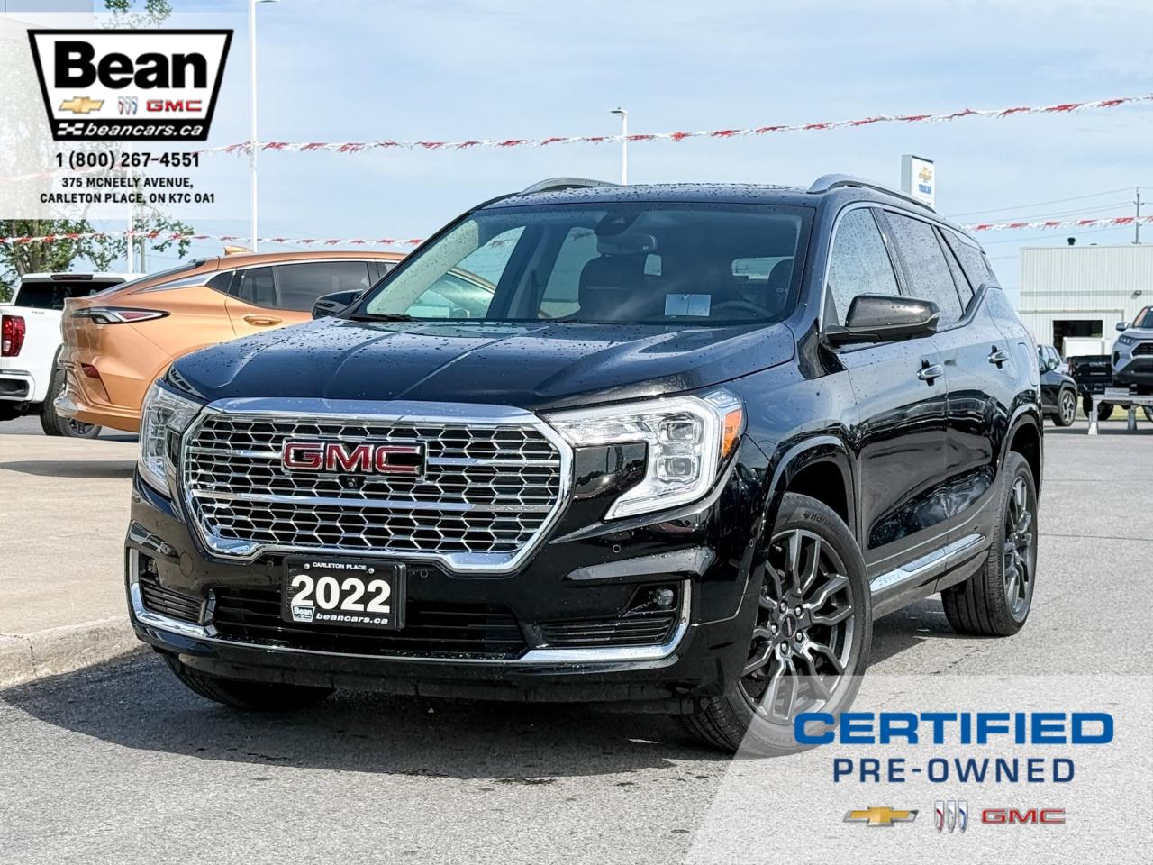 2022 GMC Terrain Denali 1.5L 4CYL TURBO, DENALI AWD, BLACK DIAMOND EDITION, SKSCAPE SUNROOF, HEATED AND VENTILATED FRONT SEATS, HEATED REAR SEATS, HEATED STEERING WHEEL, REMOTE VEHICLE START, HUD, 19" DARK GREY ALLOY WHEELS Photo0