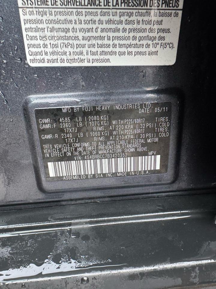 2011 Subaru Outback 2.5I PREMIUM AWP, AUTO, ONLY 73KMS, CERTIFIED - Photo #16
