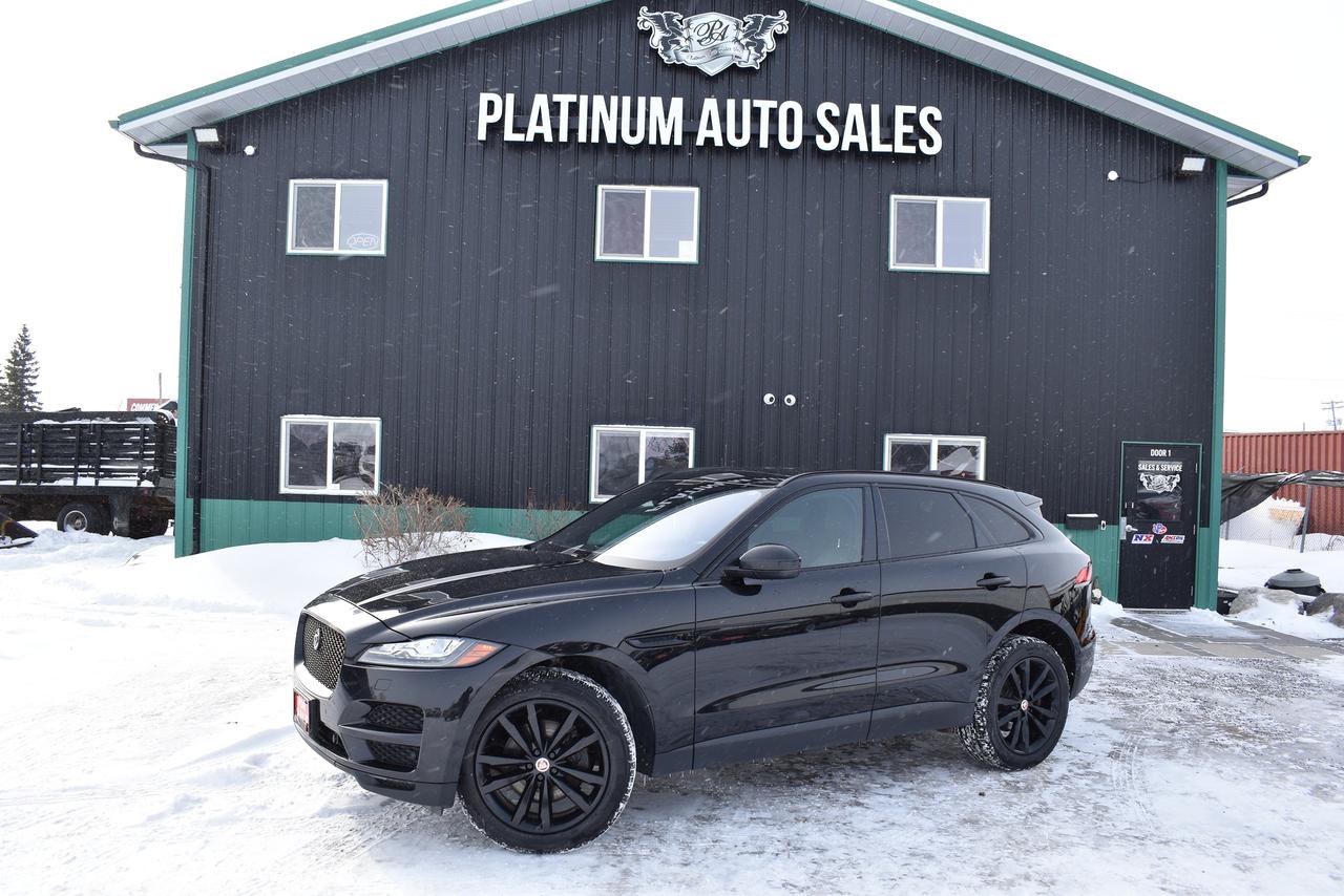 <h1 data-start=106 data-end=151>🔥 2018 JAGUAR F-PACE 35t AWD PRESTIGE 🔥</h1><h2 data-start=152 data-end=199>💎 LUXURY. SUPERCHARGED. ALL-WHEEL DRIVE. 💎</h2><p data-start=201 data-end=261>📍 <strong data-start=204 data-end=227>Platinum Auto Sales</strong><br data-start=227 data-end=230>📍 240 Transport Rd, Winnipeg</p><hr data-start=263 data-end=266><h2 data-start=268 data-end=284>⚡ PERFORMANCE</h2><p data-start=286 data-end=466>💥 <strong data-start=289 data-end=313>3.0L Supercharged V6</strong><br data-start=313 data-end=316>💥 <strong data-start=319 data-end=337>340 HORSEPOWER</strong><br data-start=337 data-end=340>🛞 <strong data-start=343 data-end=370>AWD &ndash; All-Weather Ready</strong><br data-start=370 data-end=373>⚙️ <strong data-start=376 data-end=397>8-Speed Automatic</strong><br data-start=397 data-end=400>🎯 Drive Modes (Eco / Dynamic / Rain-Ice-Snow)<br data-start=446 data-end=449>🔊 Dual Exhaust</p><hr data-start=468 data-end=471><h2 data-start=473 data-end=487>🖤 EXTERIOR</h2><p data-start=489 data-end=628>✔ Santorini Black<br data-start=506 data-end=509>✔ Black Alloy Wheels<br data-start=529 data-end=532>✔ LED Lighting<br data-start=546 data-end=549>✔ Panoramic Glass Roof<br data-start=571 data-end=574>✔ Power Liftgate<br data-start=590 data-end=593>✔ Parking Sensors<br data-start=610 data-end=613>✔ 360&deg; Camera</p><hr data-start=630 data-end=633><h2 data-start=635 data-end=672>🛋 LUXURY INTERIOR &ndash; PRESTIGE TRIM</h2><p data-start=674 data-end=869>🔥 Heated Front <strong data-start=690 data-end=697>AND</strong> Rear Seats<br data-start=708 data-end=711>🔥 Heated Steering Wheel<br data-start=735 data-end=738>🛋 Premium Leather Interior<br data-start=765 data-end=768>🌡 Dual-Zone Climate Control<br data-start=796 data-end=799>🪵 Wood Trim Accents<br data-start=819 data-end=822>🔘 Push Button Start<br data-start=842 data-end=845>🔑 Smart Keyless Entry</p><hr data-start=871 data-end=874><h2 data-start=876 data-end=892>📱 TECHNOLOGY</h2><p data-start=894 data-end=1037>🗺 Navigation System<br data-start=914 data-end=917>📷 360&deg; Surround View + Backup Camera<br data-start=954 data-end=957>🔊 Meridian Premium Sound System<br data-start=989 data-end=992>📡 Bluetooth Connectivity<br data-start=1017 data-end=1020>🚗 Remote Start</p><hr data-start=1039 data-end=1042><h2 data-start=1044 data-end=1056>🛡 SAFETY</h2><p data-start=1058 data-end=1197>⚠️ Blind Spot Monitoring<br data-start=1082 data-end=1085>🛣 Lane Keep Assist<br data-start=1104 data-end=1107>🚘 Front & Rear Parking Sensors<br data-start=1138 data-end=1141>🌧 Rain-Sensing Wipers<br data-start=1163 data-end=1166>🛡 Advanced Stability Control</p><hr data-start=1199 data-end=1202><h2 data-start=1204 data-end=1225>📊 VEHICLE DETAILS</h2><p data-start=1227 data-end=1322>🗓 2018<br data-start=1234 data-end=1237>📍 144,000 KM<br data-start=1250 data-end=1253>🎨 Black Exterior<br data-start=1270 data-end=1273>🛋 Heated Leather Interior<br data-start=1299 data-end=1302>🛞 All-Wheel Drive</p><hr data-start=1324 data-end=1327><h2 data-start=1329 data-end=1345>✅ READY TO GO</h2><p data-start=1347 data-end=1468>✔ Freshly Detailed<br data-start=1365 data-end=1368>✔ Safety Certified & Inspected<br data-start=1398 data-end=1401>✔ Financing Available (All Credit Welcome)<br data-start=1443 data-end=1446>✔ Trade-Ins Accepted</p><hr data-start=1470 data-end=1473><h2 data-start=1475 data-end=1516>🏁 THE PERFECT BLEND OF SPORT & LUXURY</h2><p data-start=1518 data-end=1662>Supercharged power. Premium comfort. Year-round capability.<br data-start=1577 data-end=1580>This F-PACE 35t Prestige delivers everything you want in a luxury performance SUV.</p><hr data-start=1664 data-end=1667><p data-start=1669 data-end=1762 data-is-last-node= data-is-only-node=>📞 <strong data-start=1672 data-end=1717>Message us today to book your test drive!</strong><br data-start=1717 data-end=1720>🔥 Available now at Platinum Auto Sales 🔥</p><p data-start=1426 data-end=1491>&nbsp;</p><p><strong><span style=color: #3e4153; font-family: Larsseit, Arial, sans-serif; font-size: 16px; white-space-collapse: preserve-breaks; background-color: #f8f9f9;>DEALER PERMIT # 4744</span></strong></p><p><span style=color: #3e4153; font-family: Larsseit, Arial, sans-serif; font-size: 16px; white-space: pre-line; background-color: #f8f9f9;>FRESH MB SAFETY</span></p><p><span style=color: #3e4153; font-family: Larsseit, Arial, sans-serif; font-size: 16px; white-space: pre-line; background-color: #f8f9f9;>200 POINT INSPECTION SO YOU CAN BUY WITH CONFIDENCE</span></p><p><span style=color: #3e4153; font-family: Larsseit, Arial, sans-serif; font-size: 16px; white-space: pre-line; background-color: #f8f9f9;>CARFAX available</span></p><p><span style=color: #3e4153; font-family: Larsseit, Arial, sans-serif; font-size: 16px; white-space: pre-line; background-color: #f8f9f9;>LOW RATE FINANCING AVAILABLE *OAC</span></p><p><span style=color: #3e4153; font-family: Larsseit, Arial, sans-serif; font-size: 16px; white-space: pre-line; background-color: #f8f9f9;>All trades considered</span></p><p><span style=color: #3e4153; font-family: Larsseit, Arial, sans-serif; font-size: 16px; white-space: pre-line; background-color: #f8f9f9;>Extended Warranty available</span></p><p>&nbsp;</p><p><span style=color: #3e4153; font-family: Larsseit, Arial, sans-serif; font-size: 16px; white-space: pre-line; background-color: #f8f9f9;>Platinum Auto Sales conveniently located off the East Perimeter Hwy at our NEW LOCATION 240 TRANSPORT RD!</span></p><p>&nbsp;</p><p><span style=color: #3e4153; font-family: Larsseit, Arial, sans-serif; font-size: 16px; white-space: pre-line; background-color: #f8f9f9;>THE MPI TIRE PROGRAM IS AVAILABLE MSG FOR DETAILS</span></p><p>&nbsp;</p><p><span style=color: #3e4153; font-family: Larsseit, Arial, sans-serif; font-size: 16px; white-space: pre-line; background-color: #f8f9f9;>MPI GLASS DIRECT REPAIR/REPLACEMENT</span></p><p>&nbsp;</p><p><span style=color: #3e4153; font-family: Larsseit, Arial, sans-serif; font-size: 16px; white-space: pre-line; background-color: #f8f9f9;>Open 6 days a week Mon-Friday 9-6 Sat 9-4</span></p><p>&nbsp;</p><p><span style=color: #3e4153; font-family: Larsseit, Arial, sans-serif; font-size: 16px; white-space: pre-line; background-color: #f8f9f9;>REMEMBER THERES NO BETTER DEAL THEN A PLATINUM DEAL</span></p><p><span style=color: #3e4153; font-family: Larsseit, Arial, sans-serif; font-size: 16px; white-space: pre-line; background-color: #f8f9f9;>Disclaimer: Please call dealership for availability. Price excludes taxes. Accepted payment methods: Cash, Debit, Certified Cheque, Bank Draft & Credit Cards(surcharge applies to all credit card purchases over $1000).</span></p>
