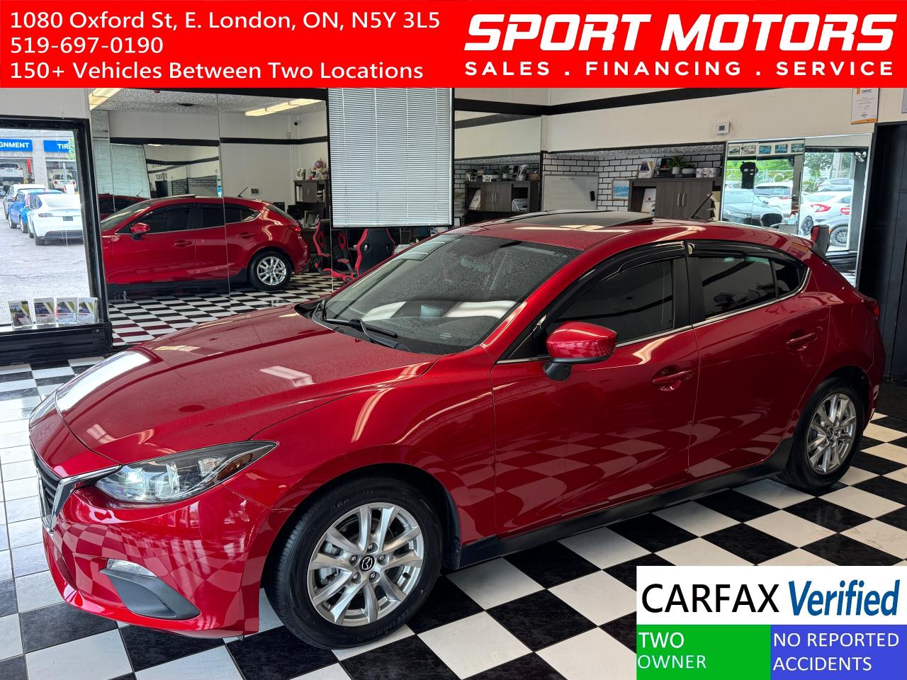 Used 2016 Mazda MAZDA3 GS Hatchback+New Tires+Sunroof+CLEAN CARFAX for sale in London, ON