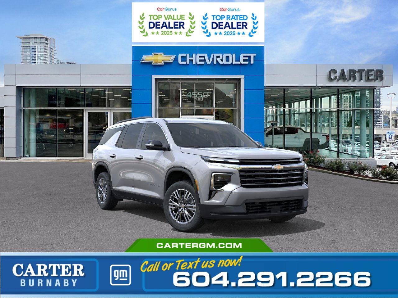 New 2025 Chevrolet Traverse LT AWD | 2.5L ENGINE/TRAILERING PACKAGE/POWER SEAT for sale in Burnaby, BC