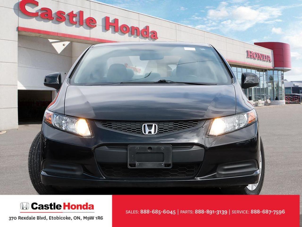 Odometer is 66982 kilometers below market average! Safety Inspected, Cloth, Alloy wheels, AM/FM radio, Brake assist, CD player, Cloth Seat Trim, Electronic Stability Control, Heated door mirrors, Panic alarm, Power moonroof, Power windows, Security system. Recent Arrival!


Black 2012 Honda Civic EX FWD 5-Speed Automatic 1.8L I4 SOHC 16V i-VTEC

Home of the Lifetime Oil Change Program!

All Trade-Ins Welcome!

Reviews:
  * Owners say Civic is maneuverable, comfortable and relatively solid to drive, though the driving experience isnt the primary reason most shoppers pick a Civic. Reliability and purchase confidence is highly rated, as is Civics generous-for-its-size roominess. Owners note generous trunk space, and cargo space, with the rear seats folded. Fuel efficiency and performance are both rated well, too. Many owners, having previous experience owning an older Civic model, purchase newer ones having enjoyed a no-fuss ownership experience. Source: autoTRADER.ca