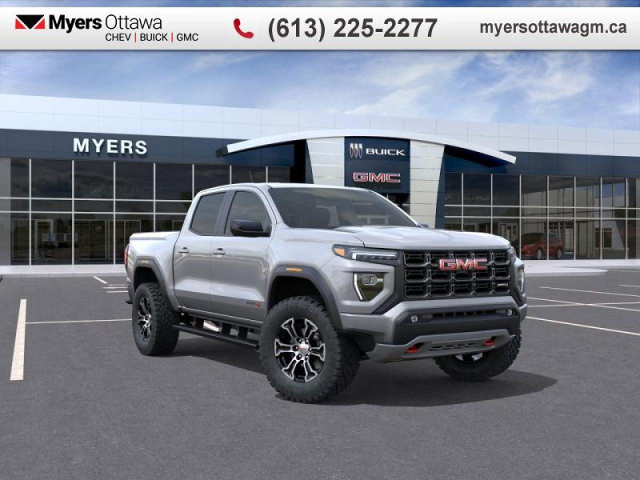 New 2025 GMC Canyon AT4  CANYON AT4, STERLING GREY, BLACK STEPS for sale in Ottawa, ON