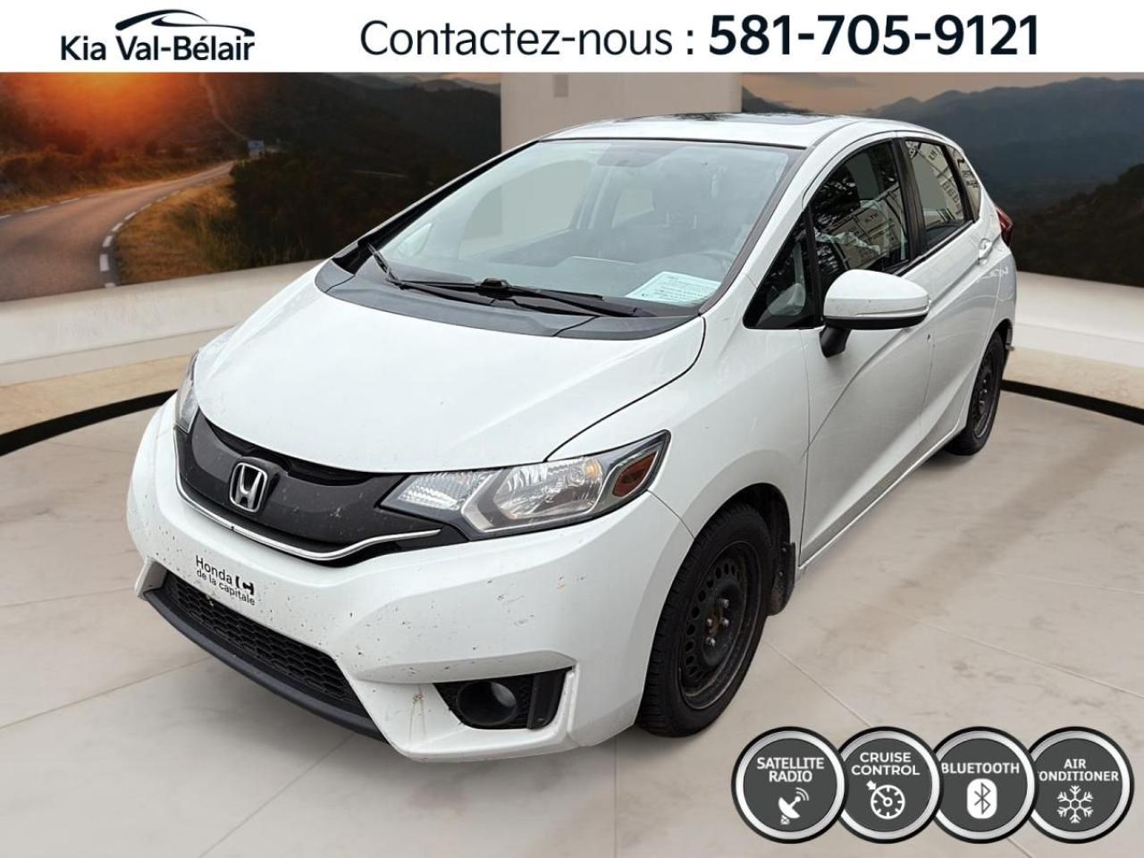 Used 2017 Honda Fit EX * A/C * CUIR * TOIT * CRUISE * BLUETOOTH * AUX for sale in Québec, QC