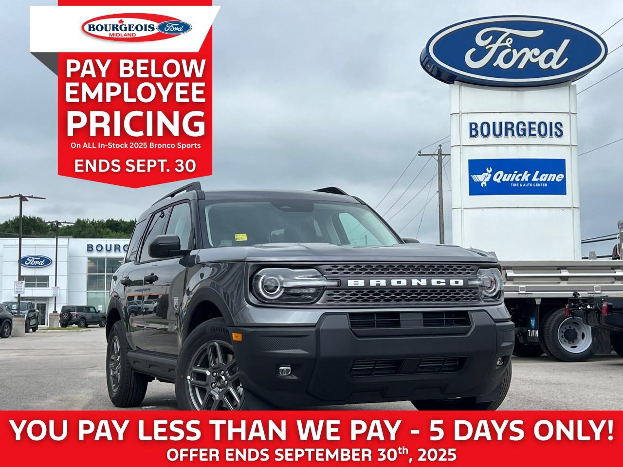 New 2025 Ford Bronco Sport Big Bend 4x4 for sale in Midland, ON