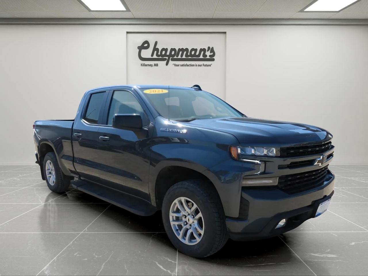Automatic Heated Steering Wheel, Heated Front Seats, Rear Vision Camera, 10-Way Power Driver Seat, Rear 60/40 Folding Bench Seat, Passenger 4-Way Manual Seat Adjuster, Power Windows, Deep-Tinted Glass, Front Outboard Passenger Sensing System, Power Door Locks, Keyless Open and Start, 40/20/40 Front Split-Bench Seat, Rear Wheelhouse Liners, Keyless Start, Remote Vehicle Start, Rear Bumper Cornersteps, Rear Window Defroster, Chevytec Spray-On Bed Liner, Tri Zone Auto Climate Control, 170 Amp Alternator, 5.3L Ecotec3 V8 Engine with Dynamic Fuel Management, USB Ports, 8-Speed Automatic Transmission, Telescopic Steering Wheel, Single Outlet Exhaust, Leather Wrap Steering Wheel, True North Edition, 18 Bright Silver Painted Aluminum Wheels, Spare Wheel, Black 6 Assist Steps, Tire Carrier Lock, LED Front Fog Lamps, Teen Driver, Satellite Radio, OnStar, 4G LTE Wi-Fi Hotspot, LED Durabed Lighting, Tire Pressure Monitor, Steering Wheel Audio Controls, Switch-Flexride Mode System, Theft-Deterrent System, Power Heated Outside Mirrors, Stop-Start System Override Engine Control, 4WD, Auto. Locking Rear Differential, Shadow Grey Metallic Exterior, Jet Black Interior, Chevy Infotainment 3 with 8 Colour Touchscreen, 4 Wheel Disc Antilock Brake System, Brake Lining Wear Indicator, Trailer Brake Controller, Engine Block Heater, Cruise Control, Engine Oil Cooling System, Front Auxiliary 12V Power Outlet, Automatic Stop/Start, Transmission Oil Cooler, 12-Volt Rear Auxiliary Power Outlet, Front Recovery Hooks, 4G LTE Wi-Fi Hotspot, Bed Protection Package, All-Season Blackwall Spare Tire, Canadian Base Equipment, Trailering Package, Increased Capacity Chassis Pack. 
Price Includes Dealer Fee.
Price Excludes PST & GST.
Financing Options Available, Call For More Details.
<p><span style=font-size:14px><strong><span style=font-family:Calibri,sans-serif>*While every reasonable effort is made to ensure the accuracy of this information, we are not responsible for any error or omissions contained on these pages. Please verify any information in question with Chapman Motors Ltd.</span></strong></span></p>