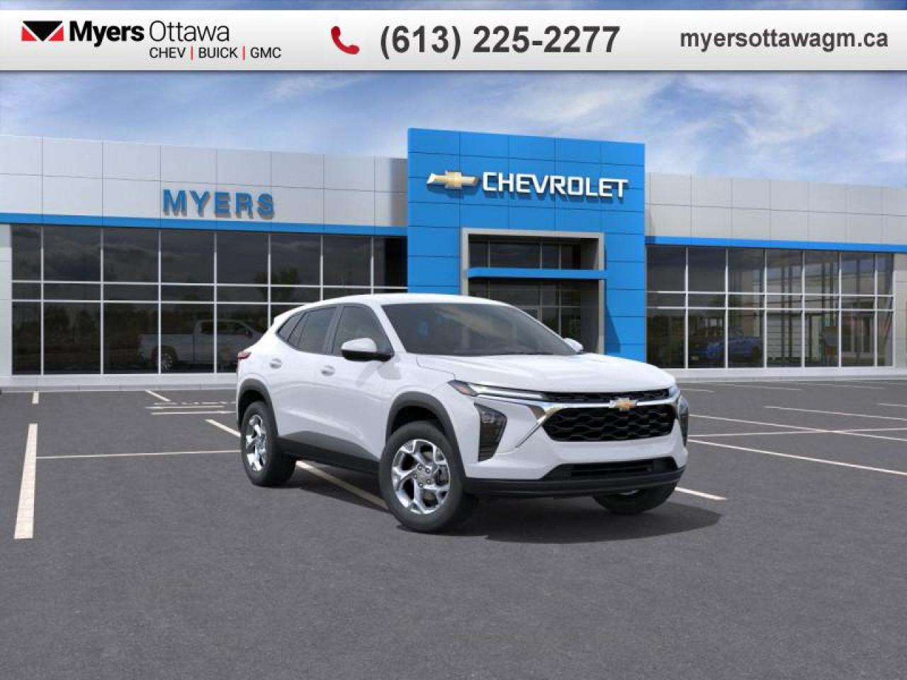 New 2025 Chevrolet Trax LS  LS, WHITE ON BLACK, IN STOCK for sale in Ottawa, ON