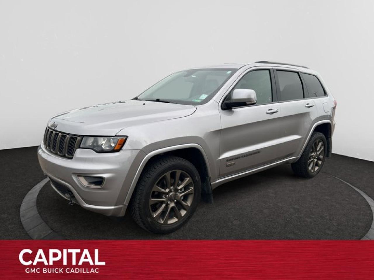 **SO MANY GREAT FEATURES!** This Billet Metallic Grand Cherokee Limited is equipped with the Quadra-Trac 4x4 system and Selec-Terrain that lets you customize your drive to auto, snow, sand, mud or rock settings. This SUV comes equipped with a Regular Unleaded V-6 3.6 L engine. The Grand Cherokee Limited does not compromise with leather upholstery, chrome exterior trim, 18 inch wheels, dual exhaust outlets, front and rear heated seats, 5 inch touch screen, nine speakers with an amplifier, Bluetooth, remote start, power driver and passenger seats, back up camera, power liftgate and heated steering wheel. Contact us today for a test drive! Check out this vehicles pictures, features, options and specs, and let us know if you have any questions. Helping find the perfect vehicle FOR YOU is our only priority.P.S...Sometimes texting is easier. Text (or call) 306-801-9090 for fast answers at your fingertips!Dealer License #914248Disclaimer: All prices are plus taxes & include all cash credits & loyalties. See dealer for Details. Dealer Permit # 914248