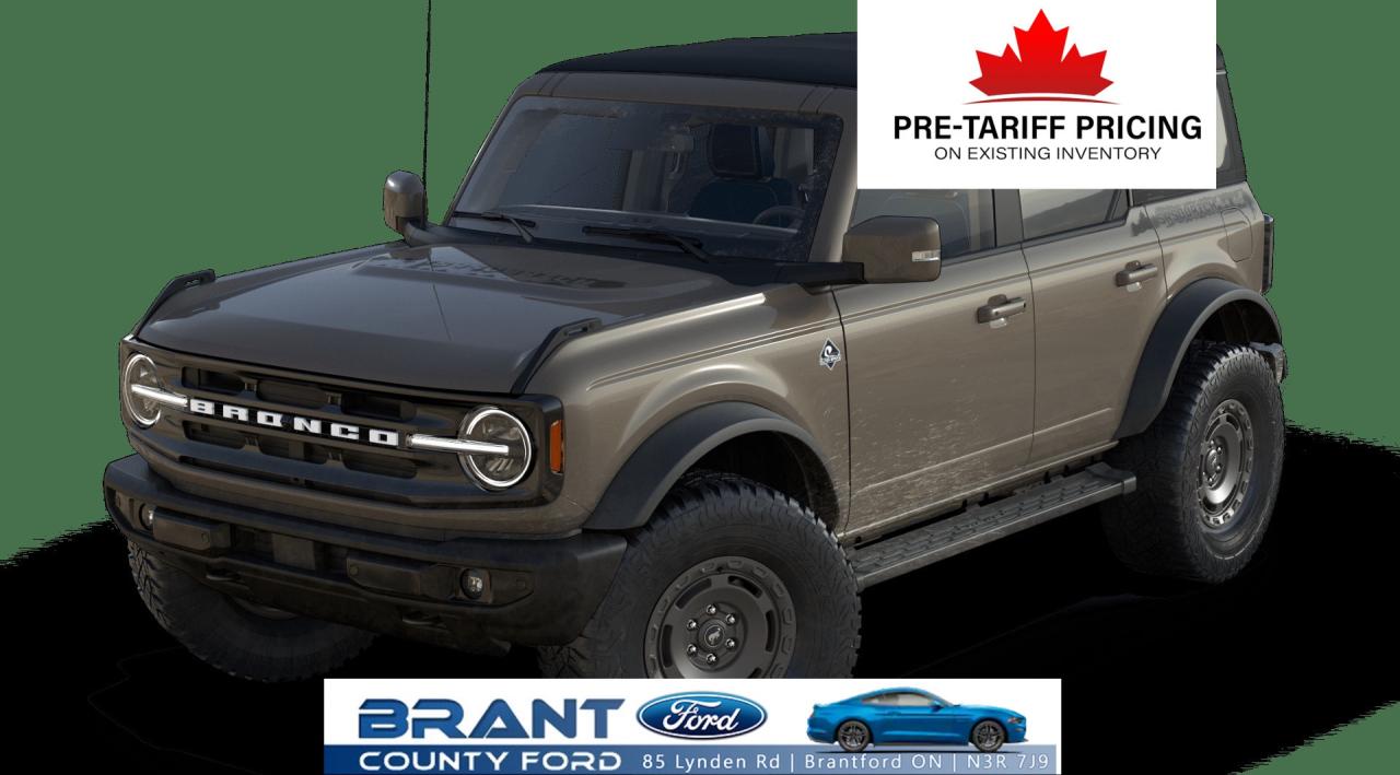 New 2025 Ford Bronco OUTBANKS | SASQUATCH | HARD TOP for sale in Brantford, ON