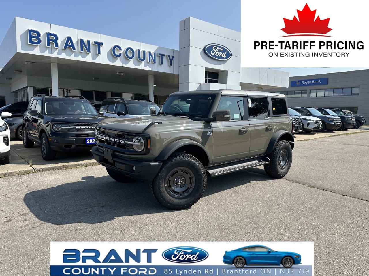 New 2025 Ford Bronco OUTBANKS | SASQUATCH | HARD TOP for sale in Brantford, ON