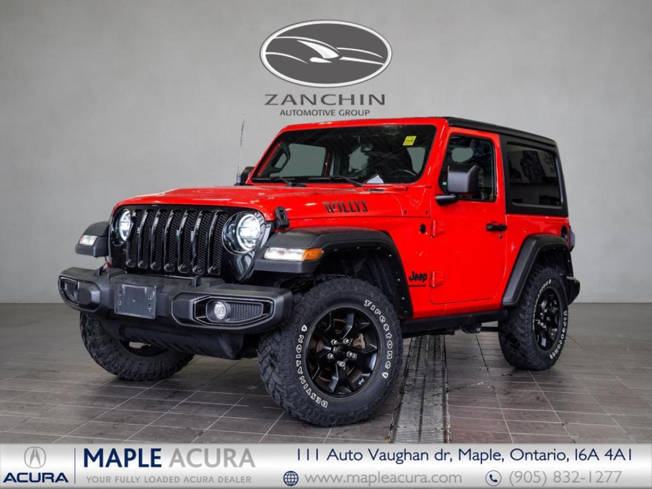 Used 2021 Jeep Wrangler Willys 4x4 | Clean CARFAX | Dealer Serviced for sale in Maple, ON