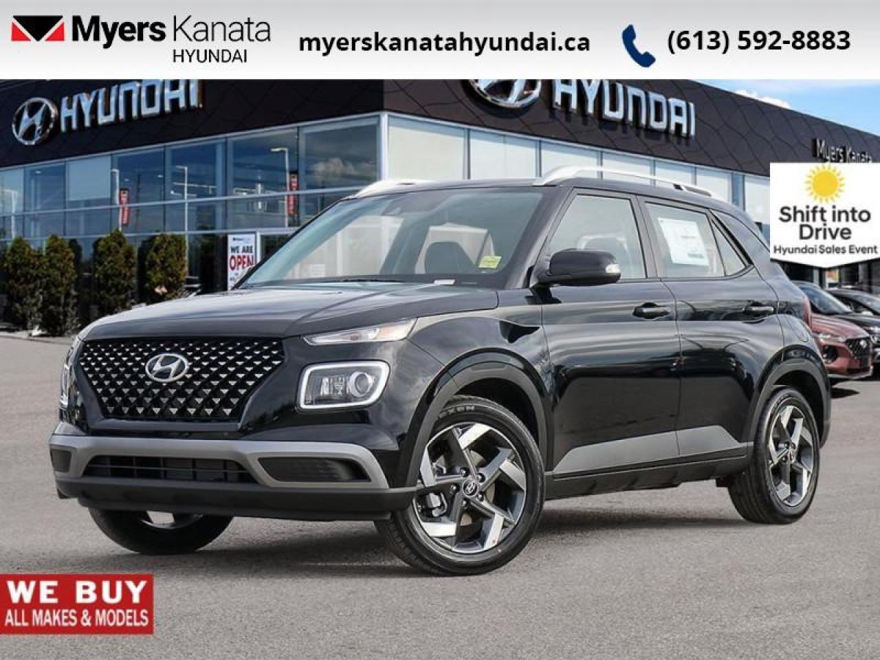 New 2025 Hyundai Venue Ultimate IVT w/Black Interior  - $102.68 /Wk for sale in Kanata, ON