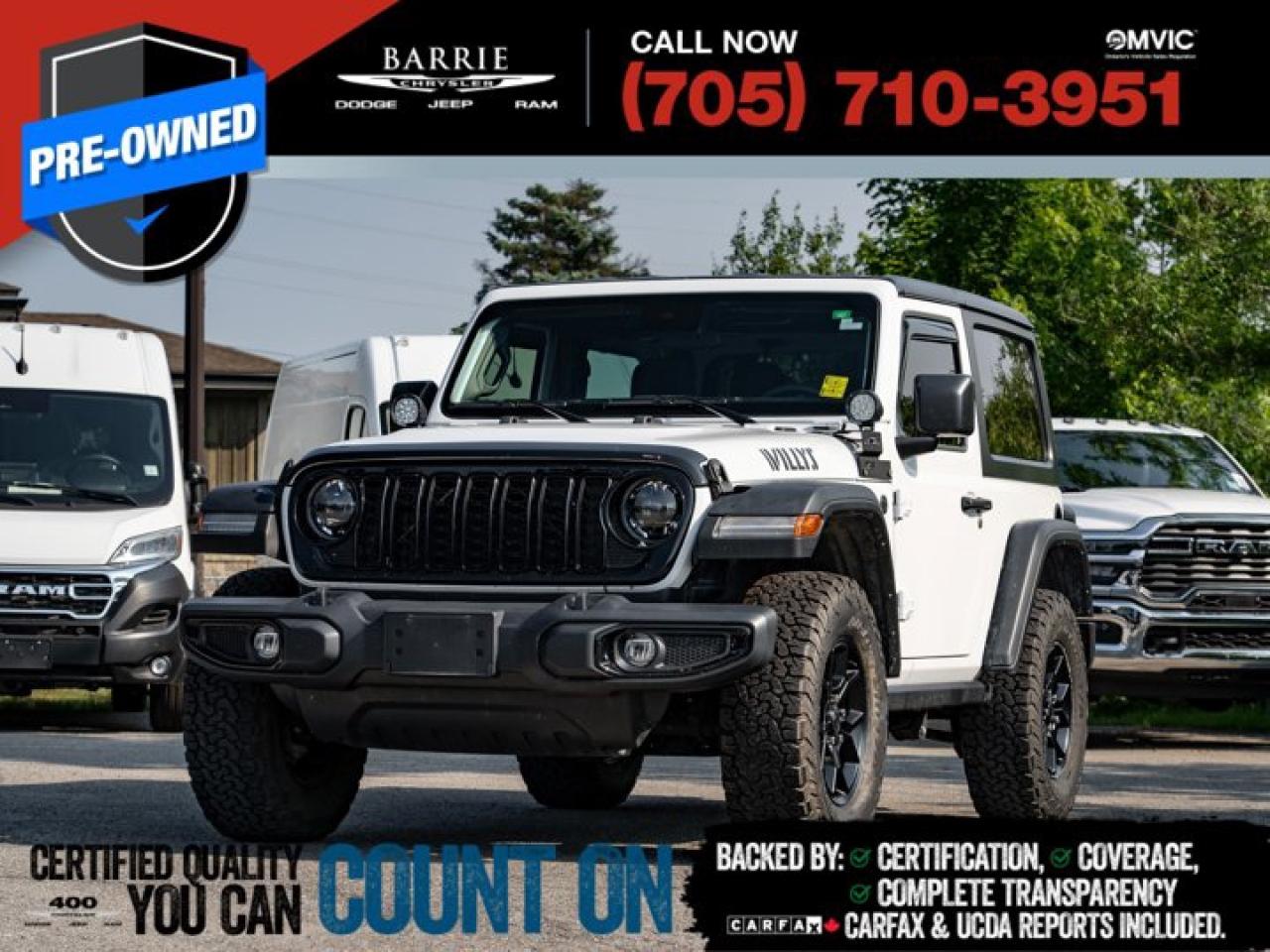 Used 2024 Jeep Wrangler Willys for sale in Barrie, ON