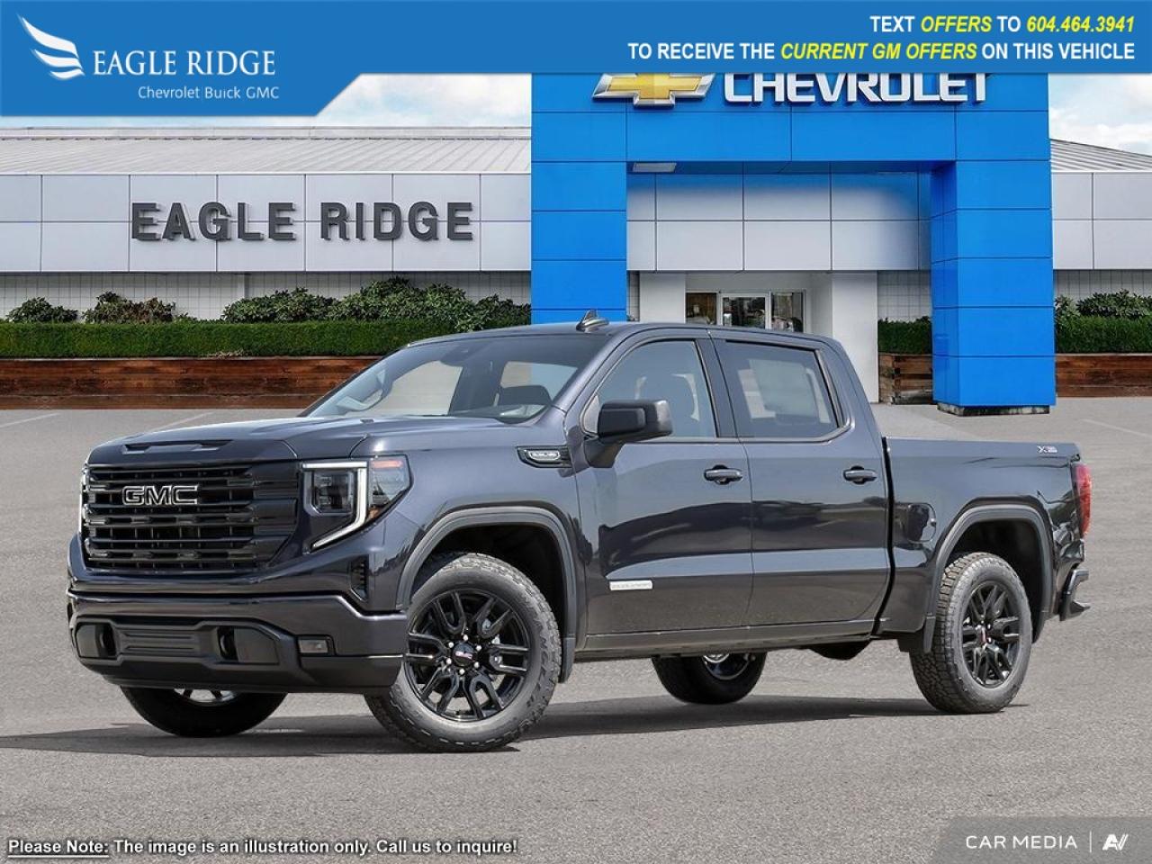 New 2025 GMC Sierra 1500 Elevation 12.3-inch driver display, 13.4-inch touchscreen, Google Built-in, wireless Apple CarPlay® and Android Auto®, Bluetooth®, WiFi compatibility, and Bose audio system. for sale in Coquitlam, BC