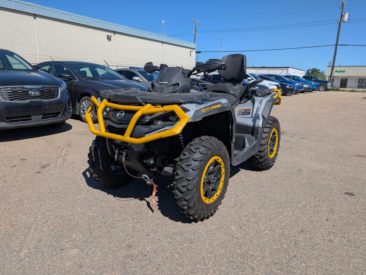 <p data-start=169 data-end=505>The 2024 Can-Am Outlander MAX 1000R XT-P is built to push boundaries with class-leading power, advanced suspension, and two-up touring capability. Powered by a 91 HP Rotax 976cc V-Twin engine, this big-bore ATV delivers explosive torque and throttle response&mdash;perfect for hauling, climbing, and covering ground with a passenger on board.</p><p data-start=169 data-end=505>&nbsp;</p><p data-start=507 data-end=915>Purpose-built for performance and control, the XT-P package features FOX 1.5 Podium QS3 shocks, arched double A-arm front suspension, and Can-Ams renowned Torsional Trailing Arm Independent (TTI) rear suspension for 9.2&rdquo; of front and 9.9&rdquo; of rear travel. The Tri-Mode Dynamic Power Steering (DPS) and Intelligent Throttle Control (iTC) system provide smooth, responsive handling across all types of terrain.</p><p data-start=507 data-end=915>&nbsp;</p><p data-start=917 data-end=1255>With 26&rdquo; ITP Terracross radial tires on 14&rdquo; aluminum beadlock wheels, this ATV maintains traction and stability even in tough conditions. The Visco-4Lok auto-locking front differential and selectable 2WD/4WD system give you confidence when the trail gets unpredictable, while 11 inches of ground clearance helps clear obstacles with ease.</p><p data-start=917 data-end=1255>&nbsp;</p><p data-start=1257 data-end=1561>This 2-seater also comes equipped with a 3,500-lb winch, heavy-duty front and rear bumpers, a touring seat with handgrips and footrests, and full skid plate protection. Inside, you&rsquo;ll find a digital gauge display, durable controls, and passenger-focused comfort designed for extended off-road adventures.</p><p data-start=115 data-end=444>&nbsp;</p><p data-start=1563 data-end=1656 data-is-last-node= data-is-only-node=>Call or message us today to learn more about financing, trade-ins, or delivery across Canada.</p>