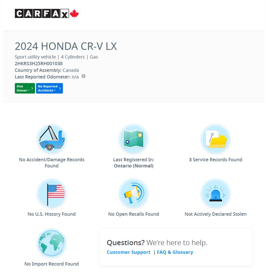 2024 Honda CR-V LX-B+Adaptive Cruise+ONE OWNER+CLEAN CARFAX Photo
