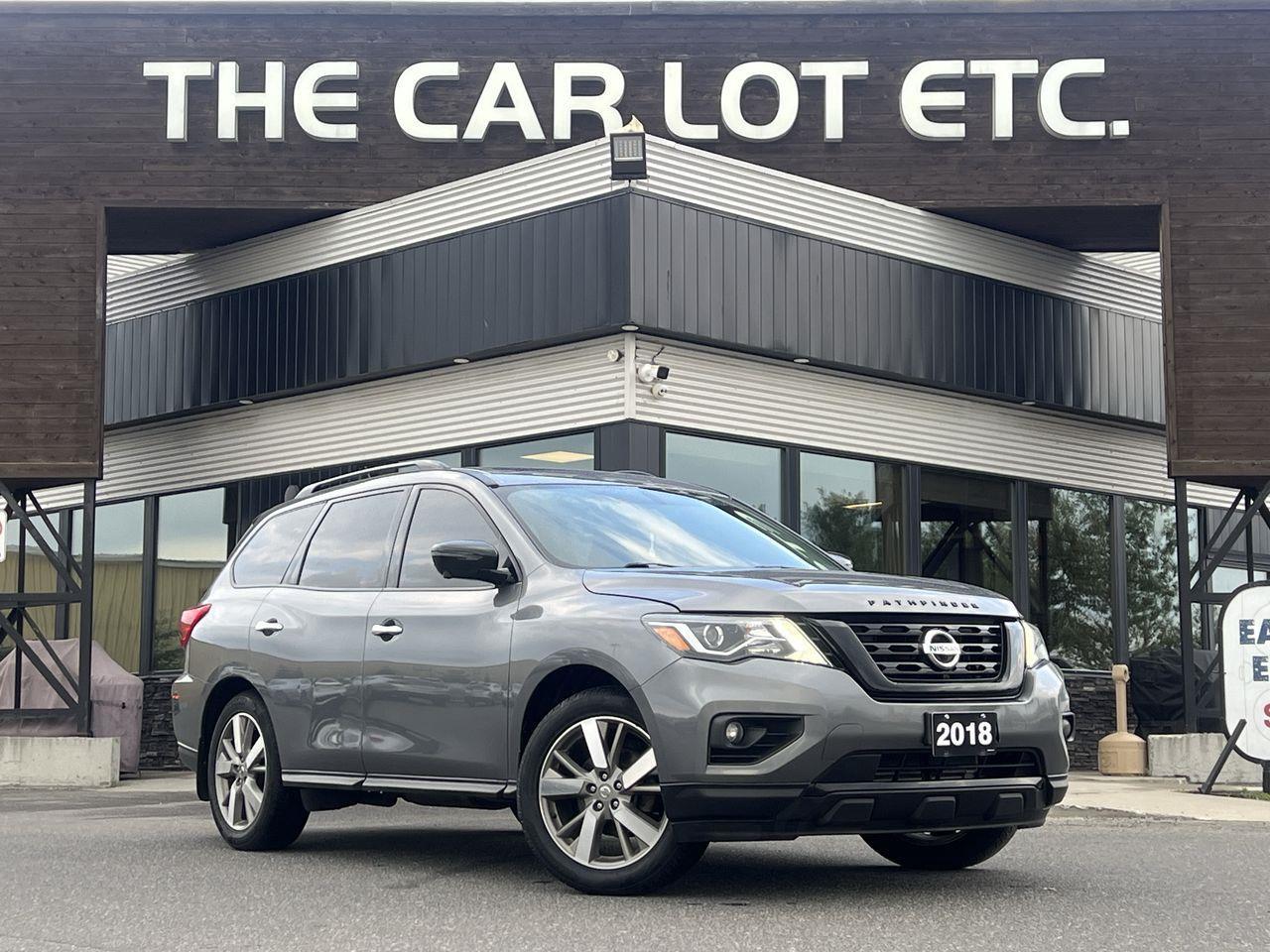 Used 2018 Nissan Pathfinder Midnight Edition 3RD ROW 7 PASSENGER, REMTOE START, SIRIUS XM, NAV, HEATED LEATHER SEATS, MOONROOF!! for sale in Sudbury, ON