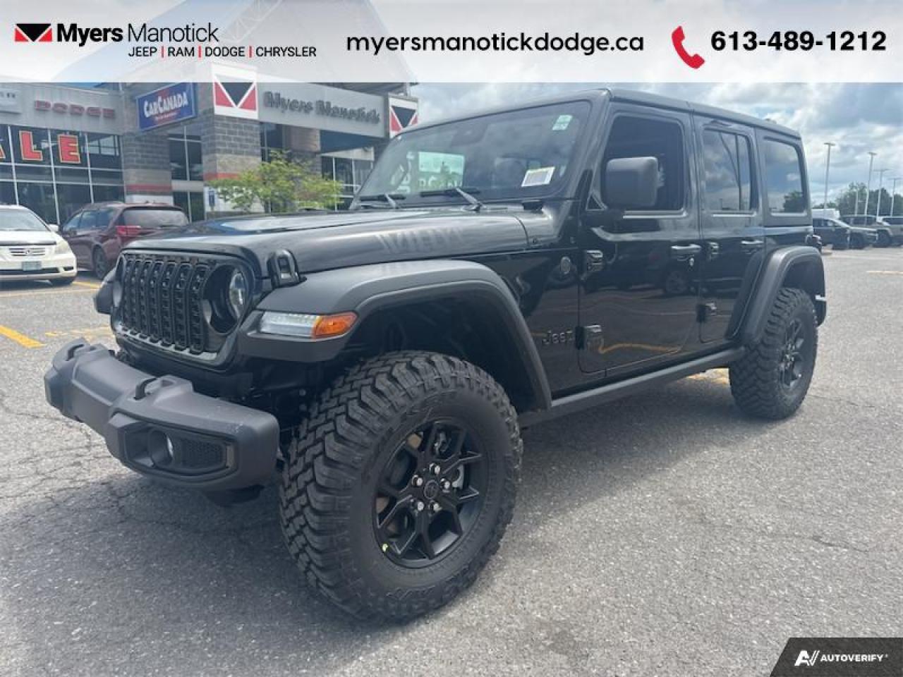 New 2025 Jeep Wrangler Willys  - Safety Group - Freedom Top for sale in Ottawa, ON