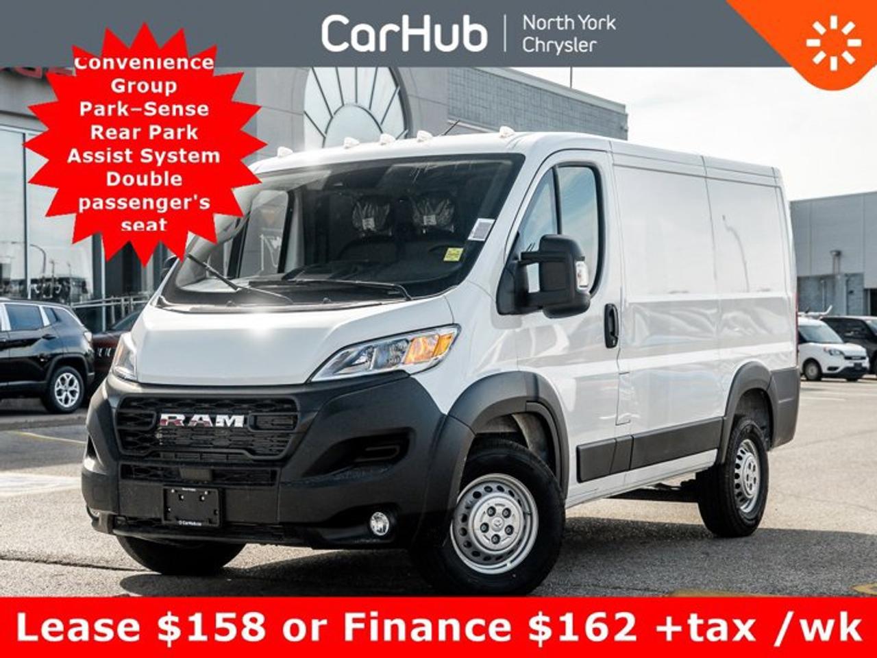This Ram ProMaster Cargo Van is ready for adventure! It boasts a Regular Unleaded V-6 3.6 L engine powering this Automatic transmission. WHEELS: 16 X 6 STEEL (STD), TRANSMISSION: 9-SPEED AUTOMATIC (STD), TIRES: LT225/75R16E BSW ALL-SEASON (STD). Our advertised prices are for consumers (i.e. end users) only.

 

DRIVE HAPPY SPECIAL ON NOW!
Lease:  $158 + tax weekly @ 4.99% / 60 months and $3999 down
$5377 due on delivery (+ security deposit if applicable)
Buyback $24,338 +hst
18,000 km/year
Or
Finance: $162 + tax weekly @ 4.99% / 96 months and $3999 down and NO PAYMENTS FOR 90 DAYS

 

This Ram ProMaster Cargo Van Features the Following Options
 Convenience Group Double passengers seat Park--Sense Rear Park Assist System Apple CarPlay Android Auto Drowsy Driver Alert
QUICK ORDER PACKAGE 22B TRADESMAN W/PASS SEAT -inc: Engine: 3.6L Pentastar VVT V6, Transmission: 9-Speed Automatic, Manual 4-Way Front Passenger Seat, Passenger Bucket Seat , POWER FOLDING HEATED MIRRORS -inc: Power Folding Exterior Mirrors, Heated Exterior Mirrors, Power Adjust Mirrors, Power Convex Aux Exterior Mirrors, ENGINE: 3.6L PENTASTAR VVT V6 (STD), DOUBLE PASSENGERS SEAT, CONVENIENCE GROUP -inc: Rear Cargo LED Lamp, BRIGHT WHITE, BLACK, CLOTH FRONT BUCKET SEATS, ADAPTIVE CRUISE CONTROL W/STOP & GO, Wheel Centre Cap, Variable Intermittent Wipers.

 
The best selection of new Chrysler, Dodge, Jeep and Ram at CarHub.
 

Drive Happy with CarHub

*** All-inclusive, upfront prices -- no haggling, negotiations, pressure, or games

*** Purchase or lease a vehicle and receive a $1000 CarHub Rewards card for service.

*** All available manufacturer rebates have been applied and included in our new vehicle sale price

*** Purchase this vehicle fully online on CarHub websites

 

Transparency Statement
Online prices and payments are for finance purchases -- please note there is a $850 finance/lease fee. Cash purchases for used vehicles have a $2,350 surcharge (the finance price + $2,350), however cash purchases for new vehicles only have tax and licensing extra -- no surcharge. NEW vehicles priced at over $100,000 including add-ons or accessories are subject to the additional federal luxury tax. While every effort is taken to avoid errors, technical or human error can occur, so please confirm vehicle features, options, materials, and other specs with your CarHub representative. This can easily be done by calling us or by visiting us at the dealership. CarHub used vehicles come standard with 1 key. If we receive more than one key from the previous owner, we include them with the vehicle. Additional keys may be purchased at the time of sale. Ask your Product Advisor for more details. Payments are only estimates derived from a standard term/rate on approved credit. Terms, rates and payments may vary. Prices, rates and payments are subject to change without notice. Please see our website for more details.