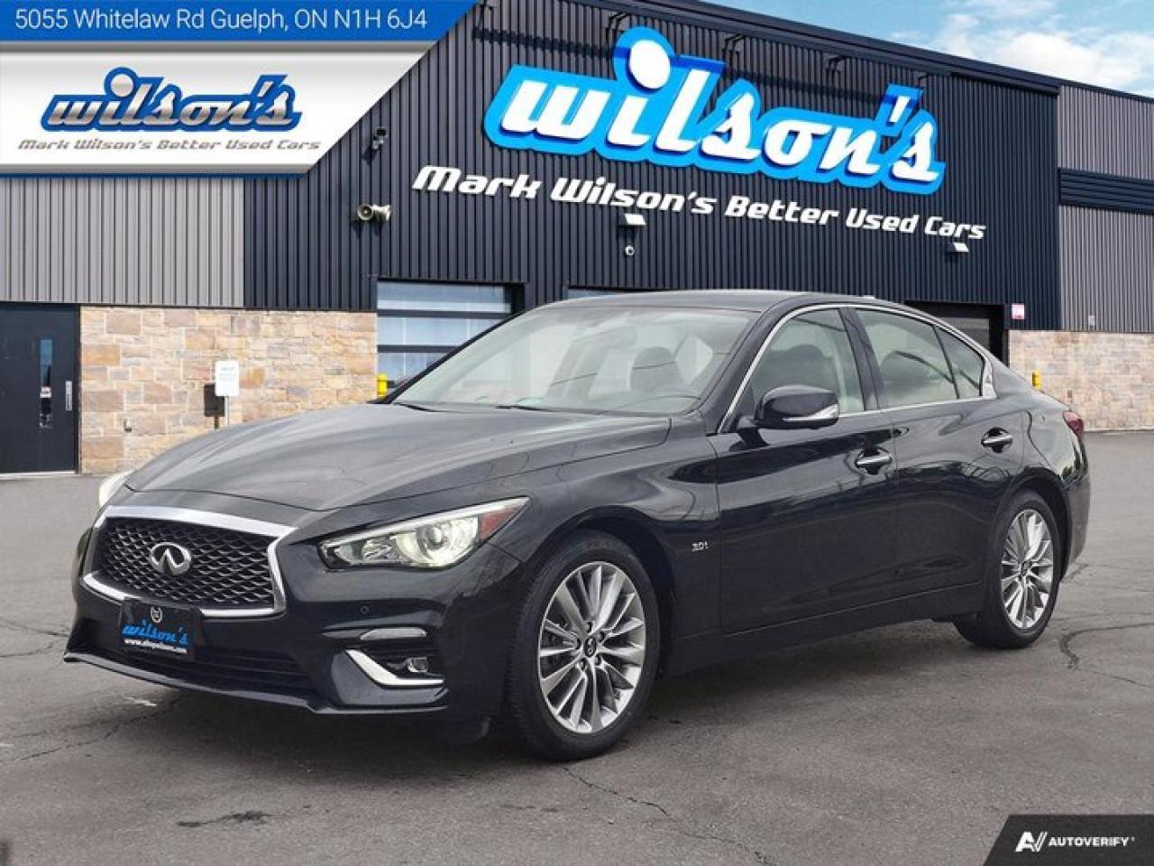 Used 2018 Infiniti Q50 3.0t LUXE AWD | Leather | Sunroof | Navi | Heated Seats | Remote Start | Keyless Entry | and More ! for sale in Guelph, ON