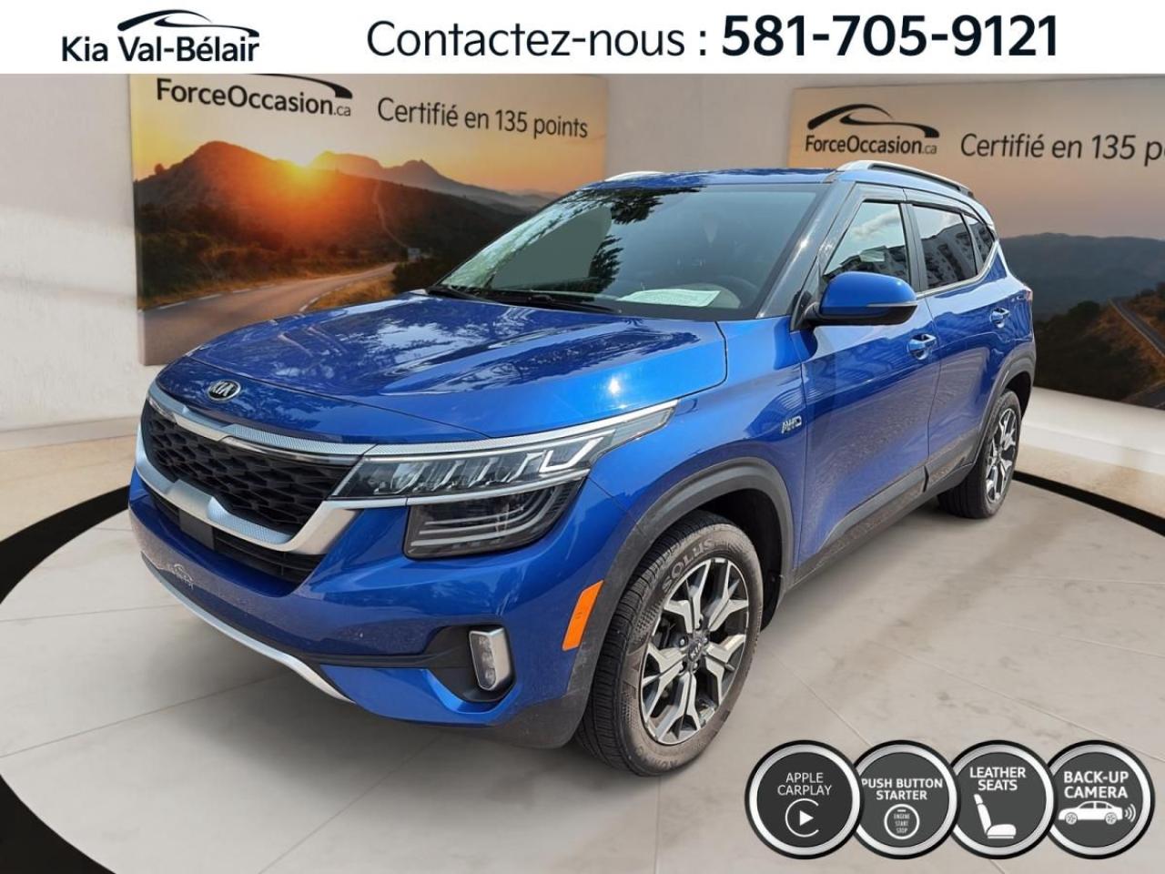 Used 2021 Kia Seltos EX PREMIUM *AWD *TOIT *CUIR *CAMERA *CARPLAY *GPS for sale in Québec, QC