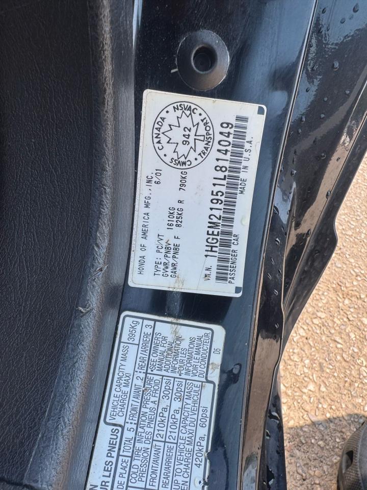 2001 Honda Civic SI, UNDERCOATED, MANUAL, VTEC, CERTIFIED - Photo #17