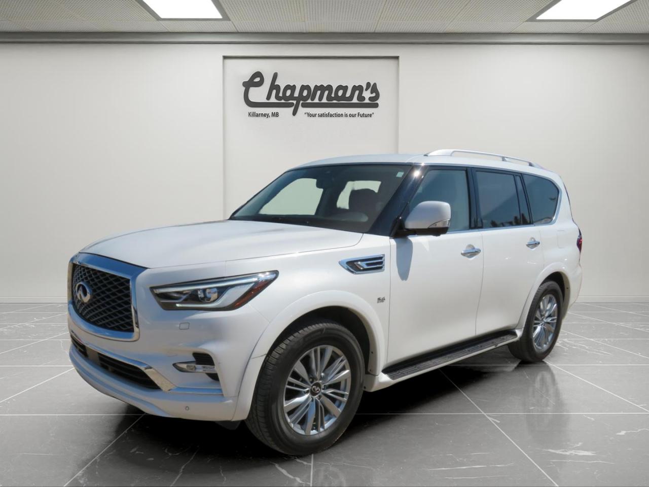 Used 2019 Infiniti QX80 LUXE 7 Passenger 2 Sets of Tires, Heated Steering Wheel, Surround Vision Camera for sale in Killarney, MB
