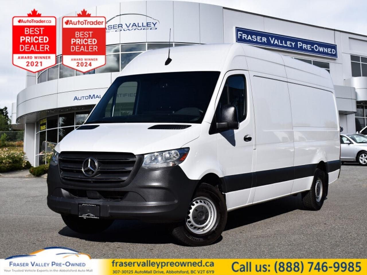 Used 2022 Mercedes-Benz Sprinter Cargo Van 2500 High Roof I4 Gas 170  - $198.66 /Wk for sale in Abbotsford, BC