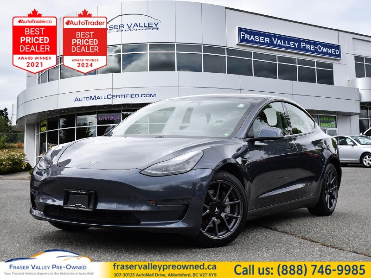 Used 2021 Tesla Model 3 Standard Range Plus  - Fast Charging - $150.80 /Wk for sale in Abbotsford, BC