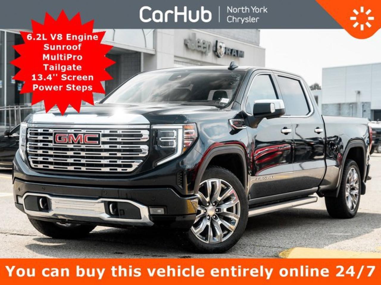 Used 2023 GMC Sierra 1500 Denali 157'' V8 Sunroof MultiPro Tailgate 13.4'' Screen Power Steps for sale in Thornhill, ON