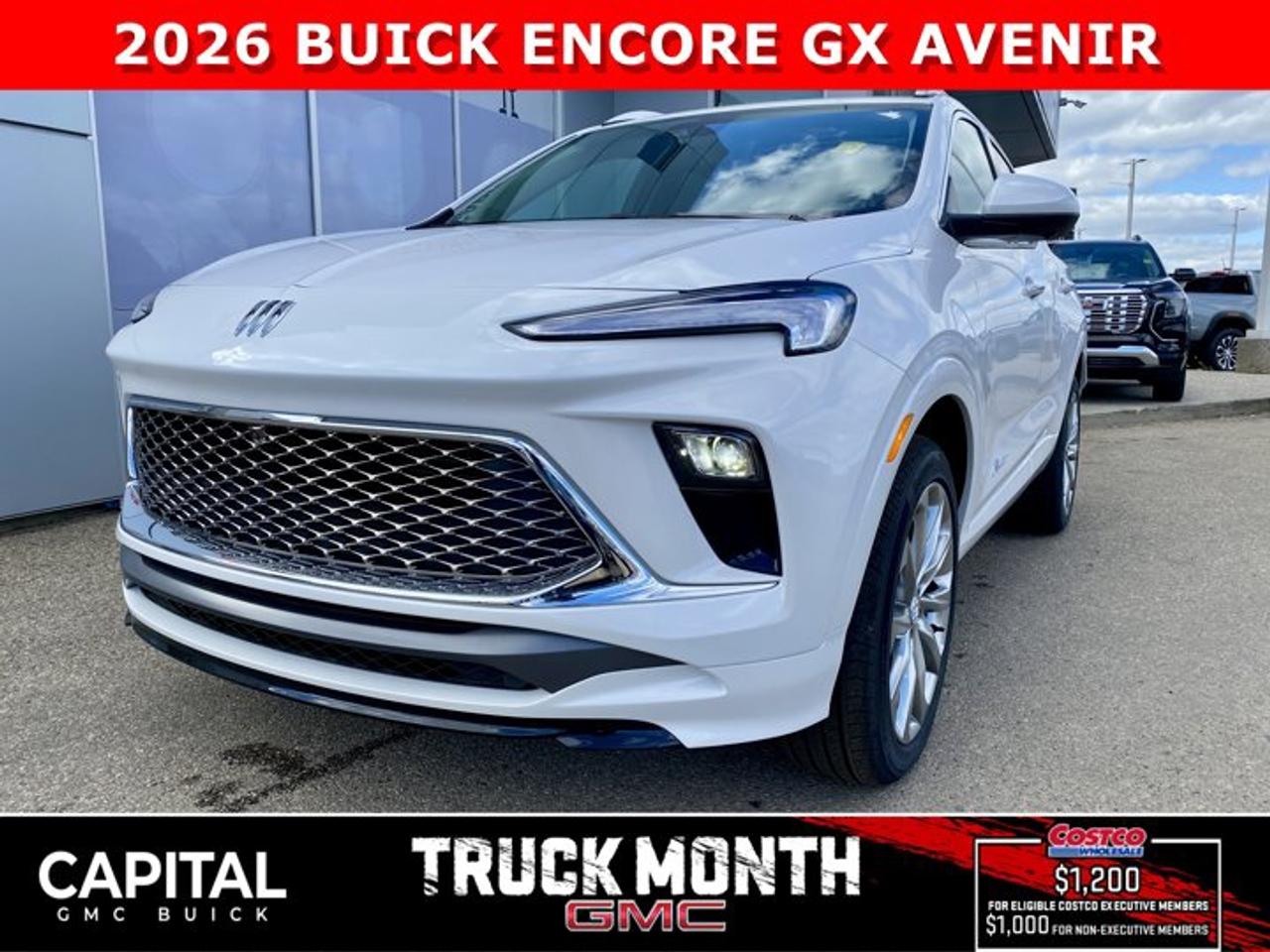 This 2026 ENCORE GX AVENIR is the definition of a luxury AWD SUV. With options like Avenir Technology & Convenience Packages, MASSIVE 11 diagonal HD color touchscreen, 360 Cam, Adaptive Cruise Control, Heated Seats, Heated Steering, Power Panoramic Sunroof, Rear Streaming Mirror, Back-Up Camera, Driver Confidence Package (All the safety features) and so much more... CALL NOWAsk for the Internet Department for more information or book your test drive today! Text 825-445-0521 for fast answers at your fingertips!AMVIC Licensed Dealer - Licence Number B1044900Disclaimer: All prices are plus taxes and include all cash credits and loyalties. See dealer for details. AMVIC Licensed Dealer # B1044900