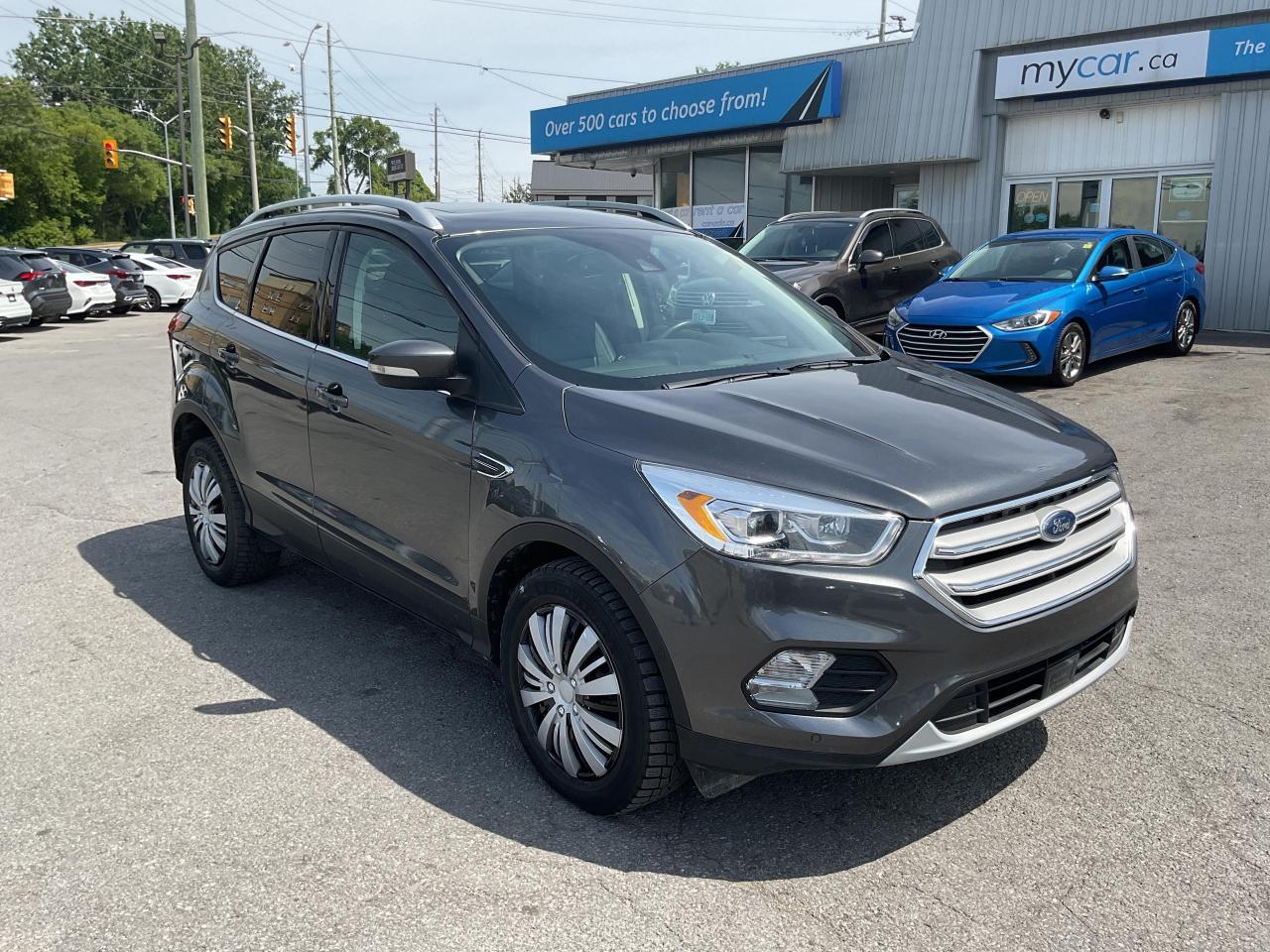 Used 2019 Ford Escape Titanium 2L TITANIUM 4X4!!!!!  SUNROOF. HEATED SEATS. LEATHER. NAV. BACKUP CAM. BLUETOOTH. A/C. CRUISE. PWR G for sale in Kingston, ON