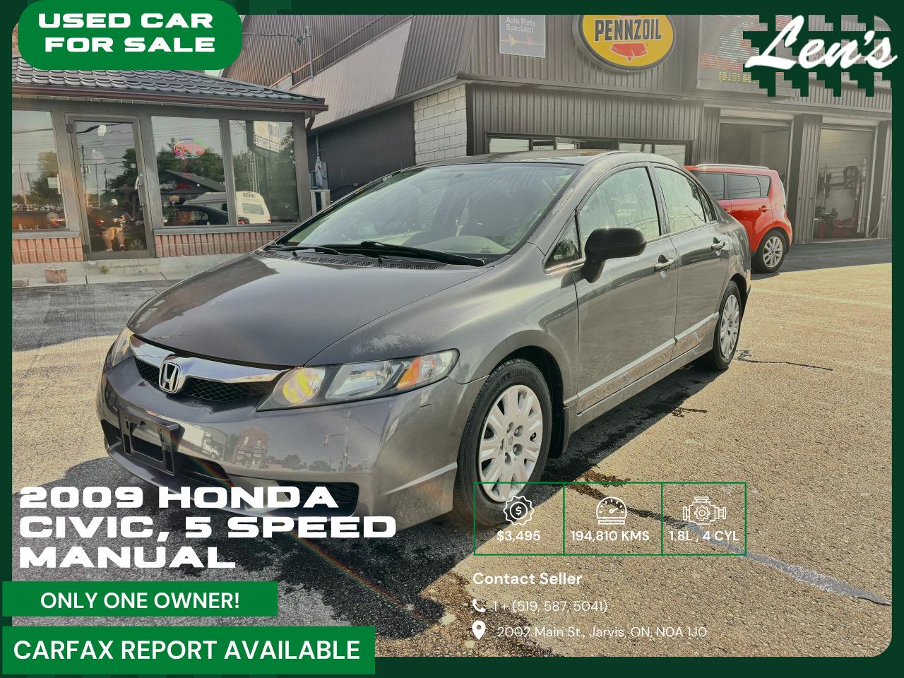 2009 Honda Civic One Owner! As Is!