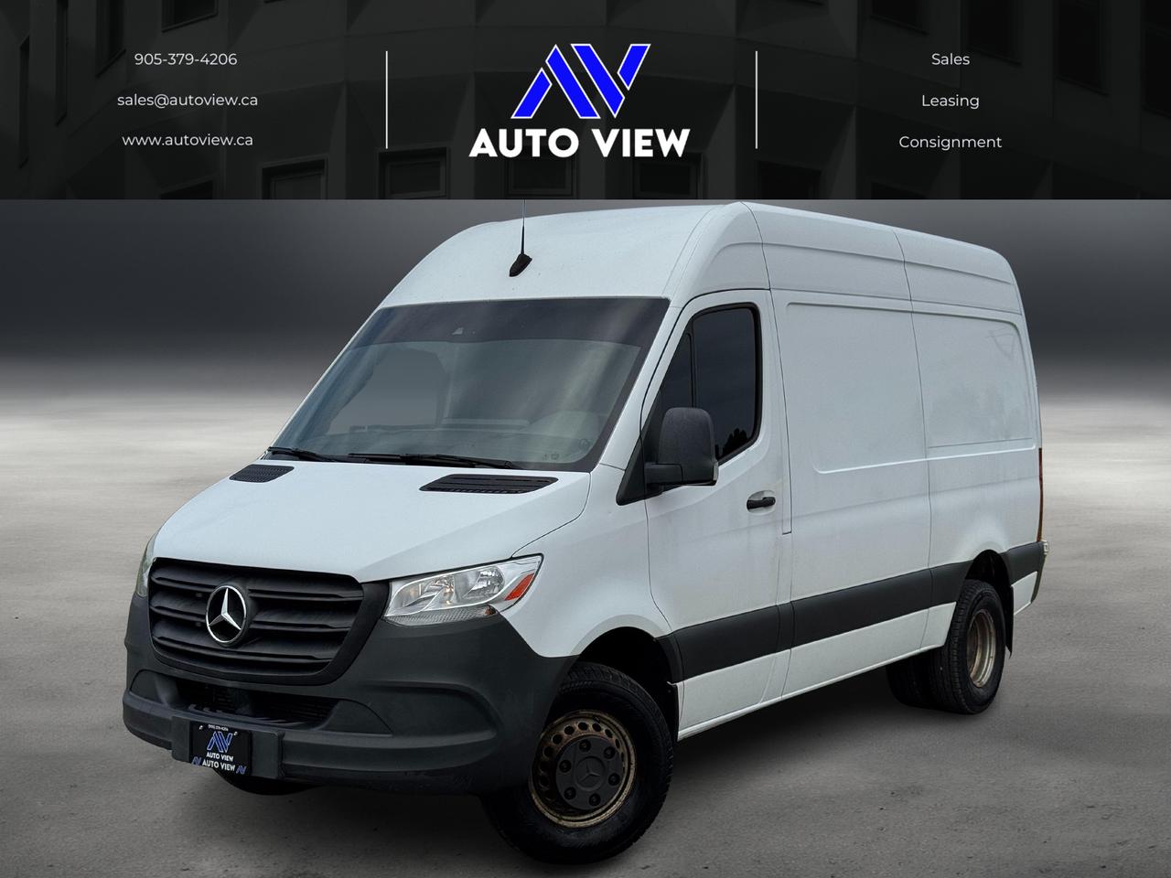 <p>NEW ARRIVAL!!</p><p>2019 Mercedes-Benz Sprinter 3500!!</p><p>**DUALLY**</p><p>**HIGH ROOF**</p><p>**144 WHEELBASE**&nbsp;</p><p>3.0L V6 TURBOCHARGED DIESEL MOTOR, AUTOMATIC TRANSMISSION, REAR WHEEL DRIVE, POWER LOCKS AND WINDOWS, BACK UP CAMERA, BLUETOOTH, WOODED SHELVING UNITS AND MUCH MORE!!</p><p>&nbsp;</p><p dir=ltr style=line-height: 1.2; margin-top: 12pt; margin-bottom: 12pt;><span style=font-size: 11pt; font-family: Roboto,sans-serif; color: #000000; background-color: transparent; font-weight: 400; font-style: italic; font-variant: normal; text-decoration: none; vertical-align: baseline; white-space: pre-wrap;>**VEHICLE BEING SOLD ON CONSIGNMENT**&nbsp;</span></p><p dir=ltr style=line-height: 1.2; margin-top: 12pt; margin-bottom: 12pt;><span style=font-size: 11pt; font-family: Roboto,sans-serif; color: #000000; background-color: transparent; font-weight: 400; font-style: italic; font-variant: normal; text-decoration: none; vertical-align: baseline; white-space: pre-wrap;>FINANCING AND LEASING AVAILABLE ON ALL CERTIFIED VEHICLES.</span></p><p dir=ltr style=line-height: 1.2; margin-top: 12pt; margin-bottom: 12pt;><span style=font-size: 11pt; font-family: Roboto,sans-serif; color: #000000; background-color: transparent; font-weight: 400; font-style: italic; font-variant: normal; text-decoration: none; vertical-align: baseline; white-space: pre-wrap;>HST and Licensing Fees are to be charged on all vehicles.&nbsp;</span></p><p dir=ltr style=line-height: 1.2; margin-top: 12pt; margin-bottom: 12pt;><span style=font-size: 11pt; font-family: Roboto,sans-serif; color: #000000; background-color: transparent; font-weight: 400; font-style: italic; font-variant: normal; text-decoration: none; vertical-align: baseline; white-space: pre-wrap;>All CERTIFIED vehicles come with a 36-day Safety Guarantee.</span></p><p dir=ltr style=line-height: 1.2; margin-top: 12pt; margin-bottom: 12pt;><span style=font-size: 11pt; font-family: Roboto,sans-serif; color: #000000; background-color: transparent; font-weight: 400; font-style: italic; font-variant: normal; text-decoration: none; vertical-align: baseline; white-space: pre-wrap;>ALL CERTIFIED VEHICLES COME WITH A BRONZE GLOBAL WARRANTY (3 MONTH / 3,000 KM / $1,000 PER CLAIM)</span></p><p dir=ltr style=line-height: 1.2; margin-top: 12pt; margin-bottom: 12pt;><span style=font-size: 11pt; font-family: Roboto,sans-serif; color: #000000; background-color: transparent; font-weight: 400; font-style: italic; font-variant: normal; text-decoration: none; vertical-align: baseline; white-space: pre-wrap;>EXTENDED GLOBAL WARRANTY OPTIONS AVAILABLE ON ALL CERTIFIED VEHICLES.</span></p><p dir=ltr style=line-height: 1.2; margin-top: 12pt; margin-bottom: 12pt;><span style=font-size: 11pt; font-family: Roboto,sans-serif; color: #000000; background-color: transparent; font-weight: 400; font-style: italic; font-variant: normal; text-decoration: none; vertical-align: baseline; white-space: pre-wrap;>Auto View is located at 590 South Service Road Stoney Creek, only minutes off the QEW Exit 83 Fruitland Road!</span></p><p dir=ltr style=line-height: 1.2; margin-top: 12pt; margin-bottom: 12pt;><span style=font-size: 11pt; font-family: Roboto,sans-serif; color: #000000; background-color: transparent; font-weight: 400; font-style: italic; font-variant: normal; text-decoration: none; vertical-align: baseline; white-space: pre-wrap;>Contact us VIA email, call, or text!</span></p><p dir=ltr style=line-height: 1.2; margin-top: 12pt; margin-bottom: 12pt;><span style=font-size: 11pt; font-family: Roboto,sans-serif; color: #000000; background-color: transparent; font-weight: 400; font-style: italic; font-variant: normal; text-decoration: none; vertical-align: baseline; white-space: pre-wrap;>sales@autoview.ca</span></p><p style=line-height: 1.2;><span id=docs-internal-guid-dc6619b1-7fff-14fb-1847-6df547af7f68></span></p><p dir=ltr style=line-height: 1.2; margin-top: 12pt; margin-bottom: 12pt;><span style=font-size: 11pt; font-family: Roboto,sans-serif; color: #000000; background-color: transparent; font-weight: 400; font-style: italic; font-variant: normal; text-decoration: none; vertical-align: baseline; white-space: pre-wrap;>905-379-4206</span></p>