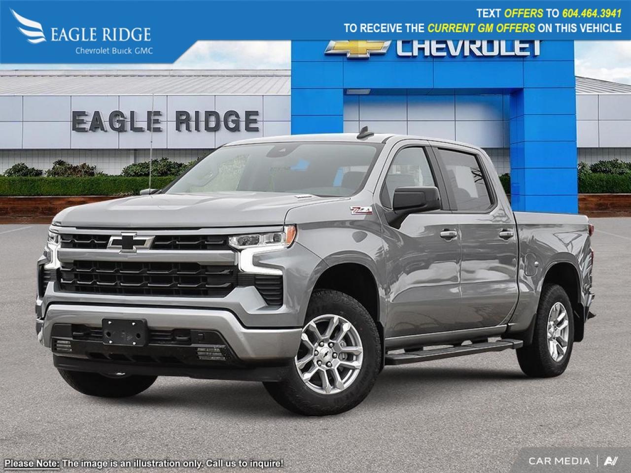 New 2025 Chevrolet Silverado 1500 RST 13.4-inch infotainment touchscreen, 12.3-inch digital driver cluster, Google Built-In, wireless Apple CarPlay and Android Auto, in-vehicle WiFi, six-speaker audio system, automatic emergency braking, for sale in Coquitlam, BC