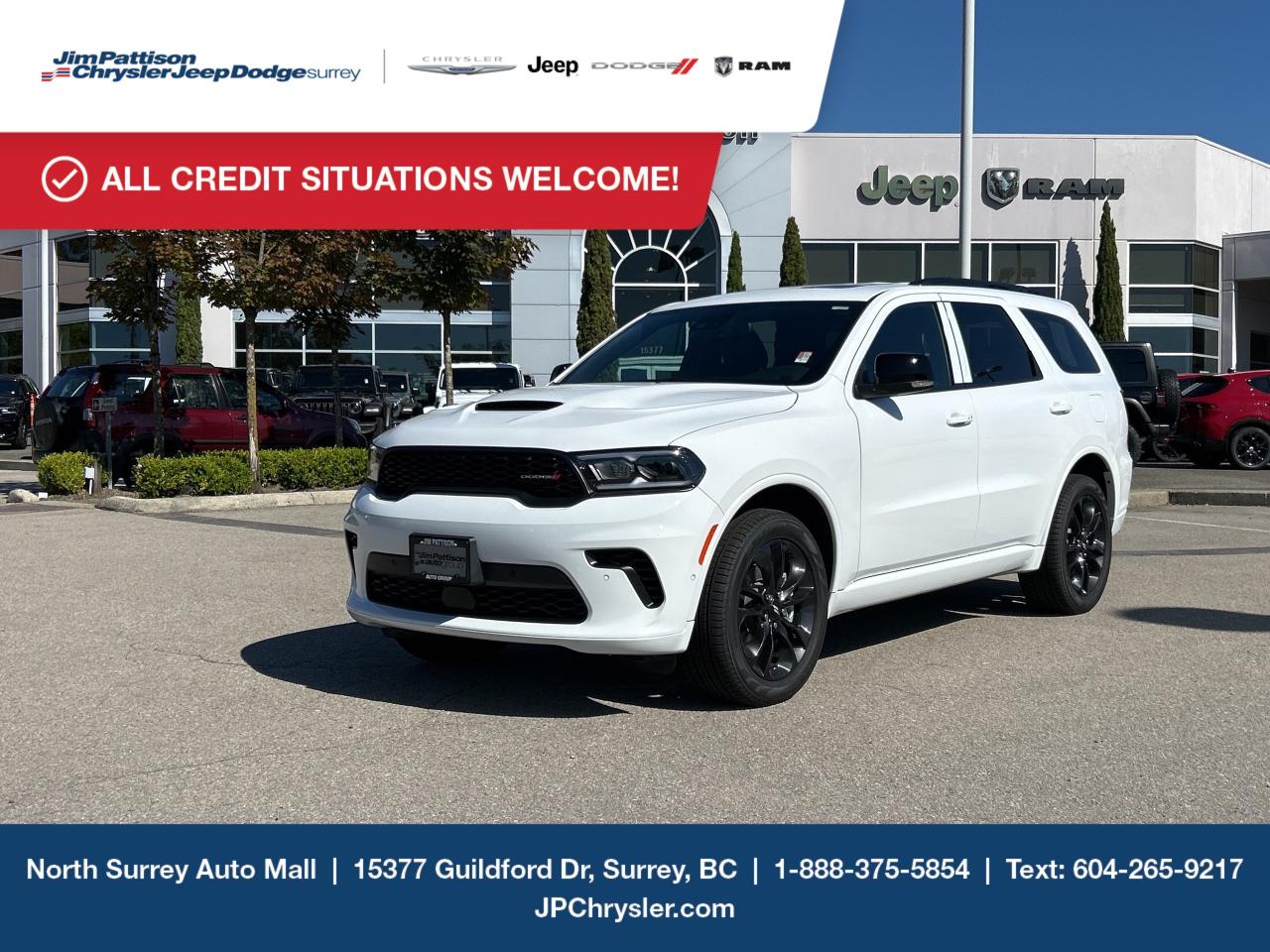 Jim Pattison Chrysler Jeep Dodge is ready to help you find your perfect vehicle. Our team of highly-experienced pros will provide you with the highest level of customer care and we are proud to offer online shopping from the comfort of your home with the new Pick, Price, Purchase Program. Browse our inventory online, create a personal account to track the vehicles youre interested in and the payment options that work best for you. Simple as that! And we will be here to answer all your questions. Visit our website, send us an email or give us a call today and let us get to work for you!  Price includes freight & pre-delivery inspection (PDI) charges. Documentation fee ($899), air conditioning levy ($100) if applicable, environmental levies (up to $32.50), finance/lease placement fee ($599) if applicable, GST and PST are additional. Dealer-installed accessories are included, if applicable. Rebates applied after taxes.  DL#30394