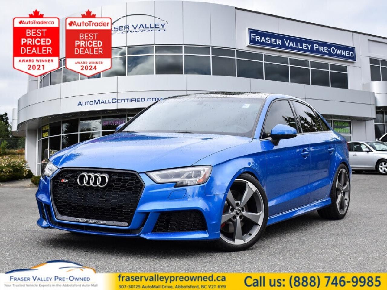 Used 2018 Audi S3 Sedan TECHNIK  - $137.82 /Wk for sale in Abbotsford, BC