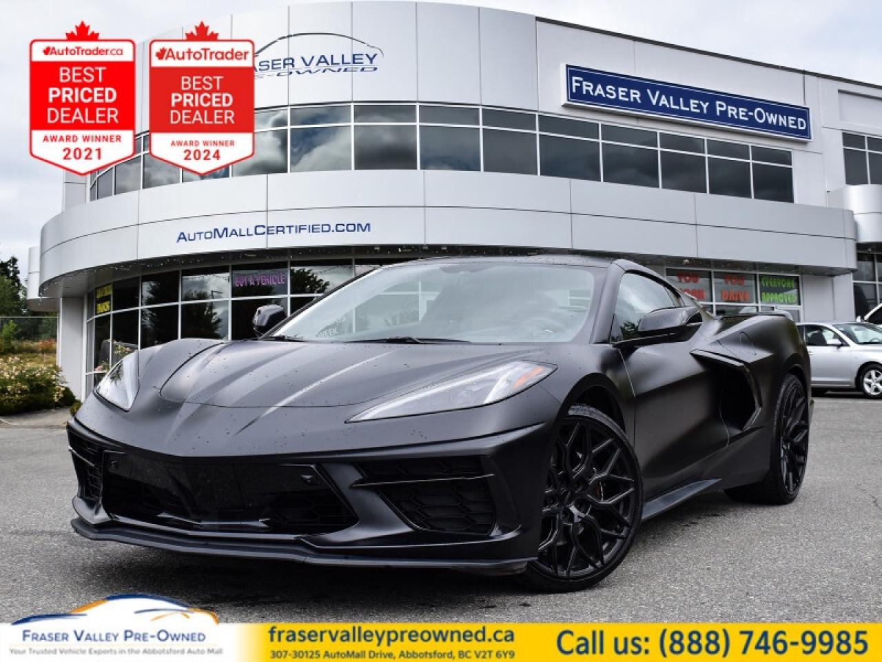Used 2021 Chevrolet Corvette Stingray Coupe  - Leather Seats - $336.31 /Wk for sale in Abbotsford, BC
