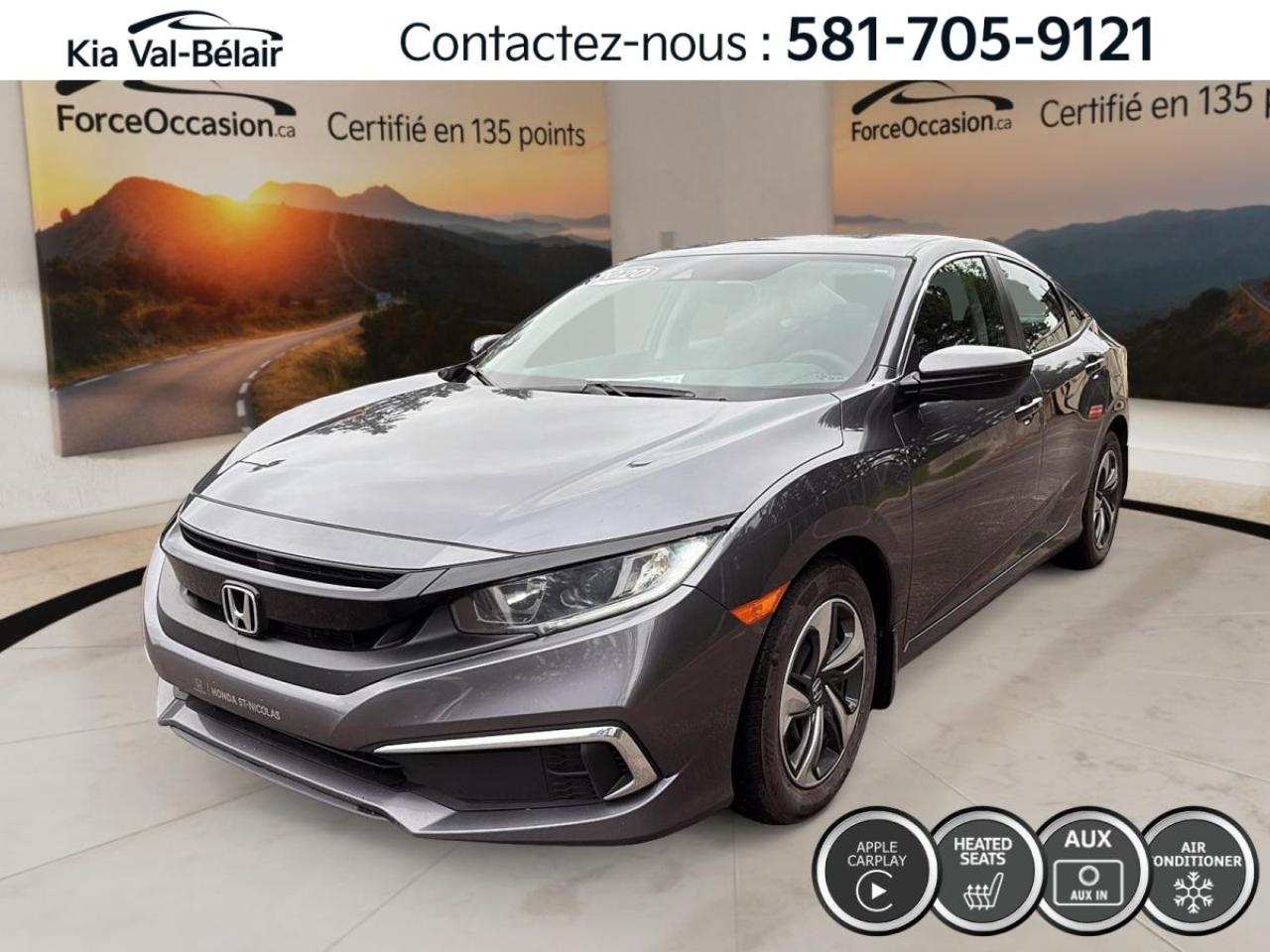 Used 2020 Honda Civic LX * CAMERA * CARPLAY * CRUISE * SIÈGES CHAUFFANTS for sale in Québec, QC