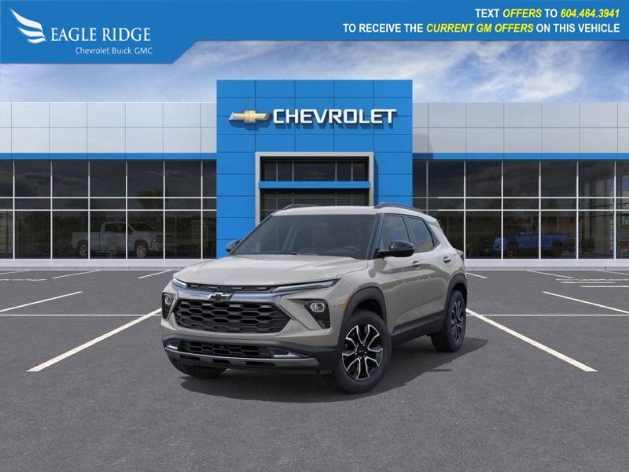 New 2026 Chevrolet TrailBlazer ACTIV heated front seats, start/stop functionality, emergency braking, forward collision alert, front pedestrian braking, lane keep assist, USB ports, Apple CarPlay, and Android Auto. for sale in Coquitlam, BC